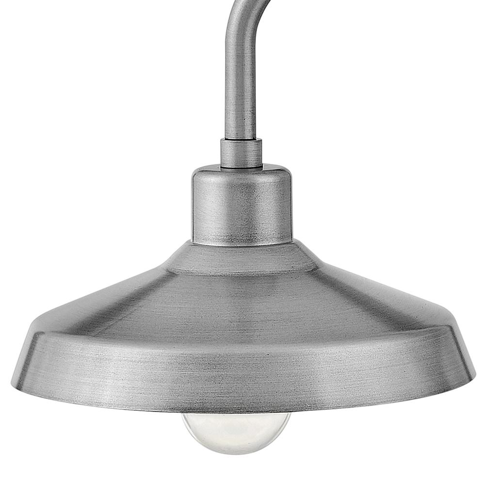 1 Light Small Outdoor Wall Lantern In Industrial Style 9.5 Inches Wide By 9 Inches High-Antique Brushed Aluminum Finish Hinkley Lighting 12076Al