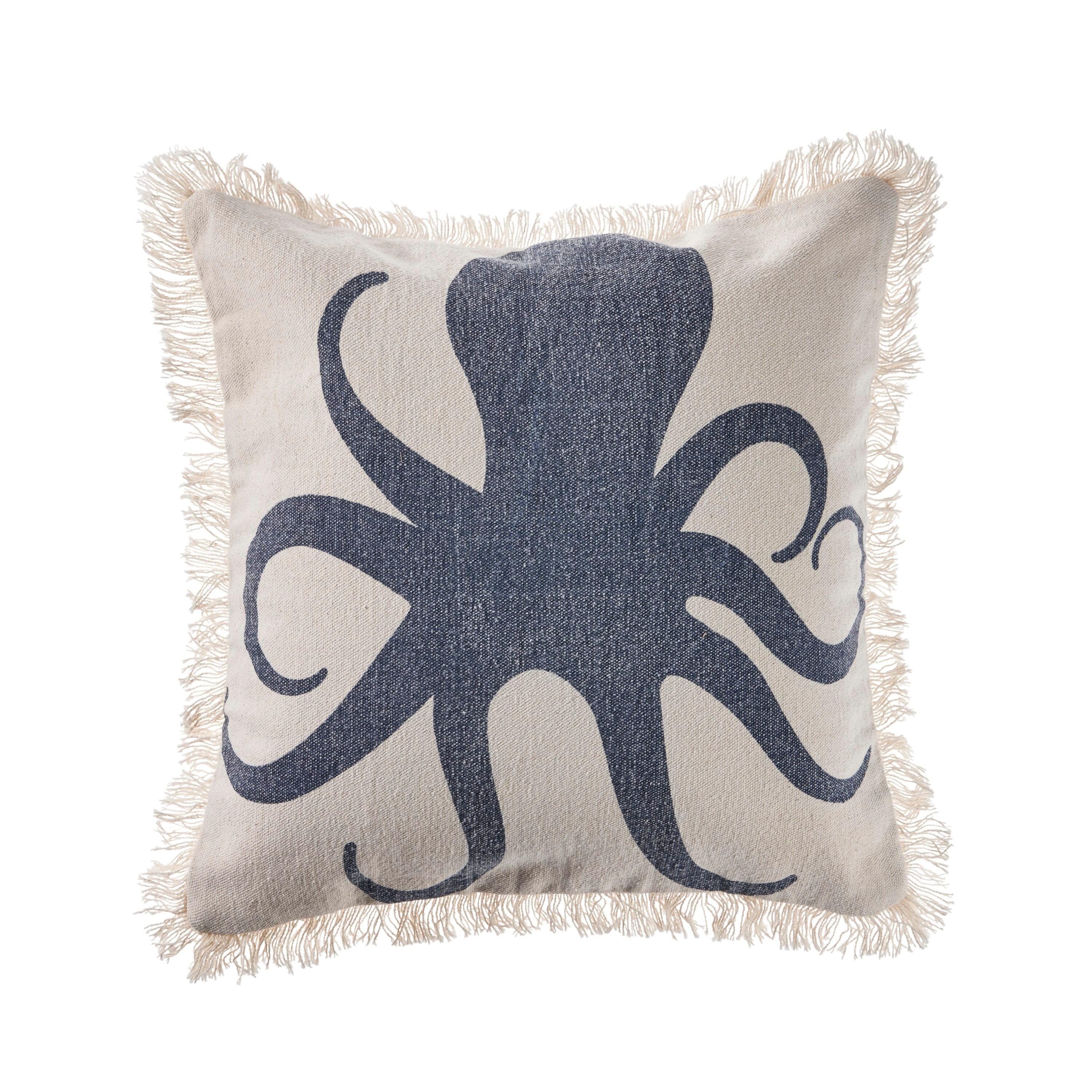 Rajani Home Kellie Fringed Reversible Throw Pillow