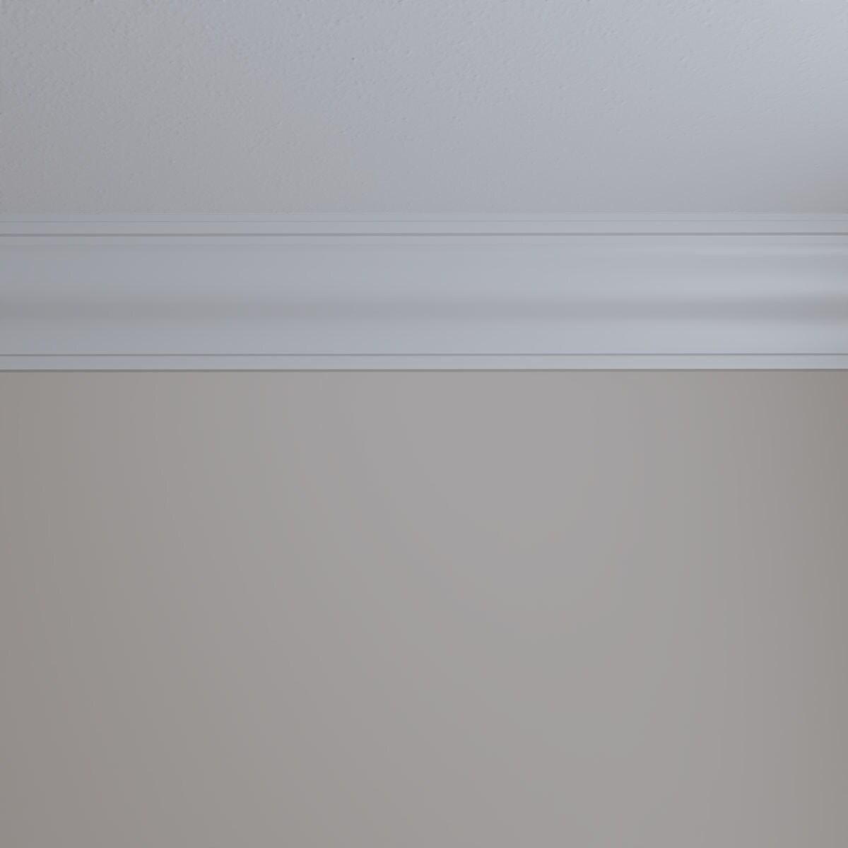 Ekena Millwork 7 1/8"H x 3 1/4"P x 7 3/4"F x 94 1/2"L Milton Smooth Crown Moulding