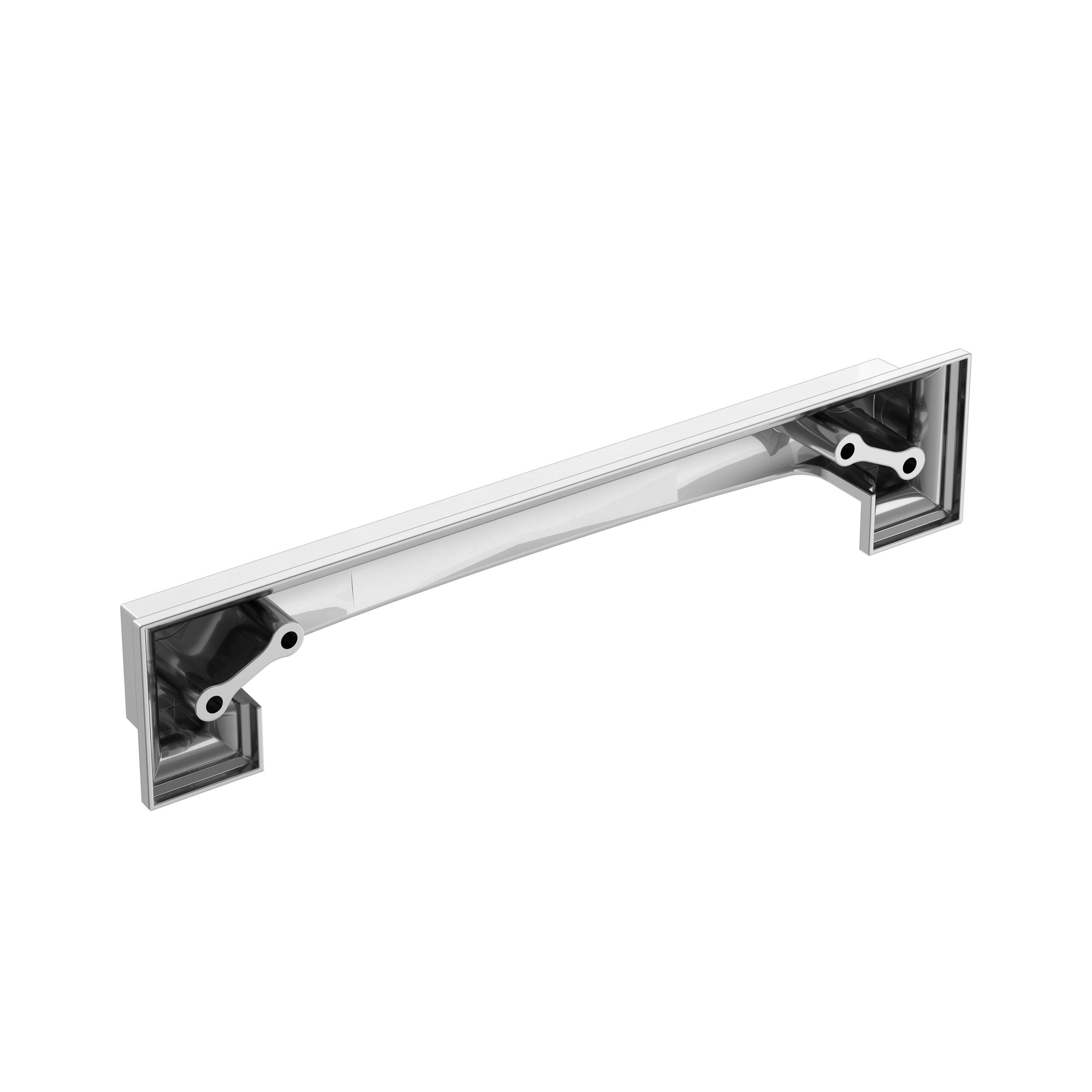 Amerock Appoint 5-1/16 inch or 6-5/16 inch (128mm or 160mm) Center-to-Center Polished Chrome Cabinet Cup Pull