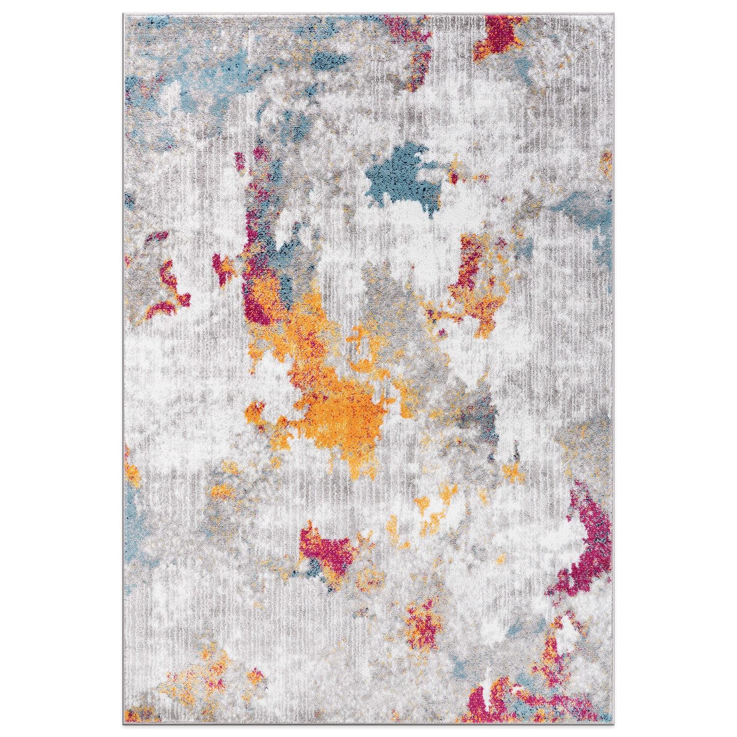 World Rug Gallery Contemporary Abstract Elegance Area Rug - MULTI 3'3"x5'