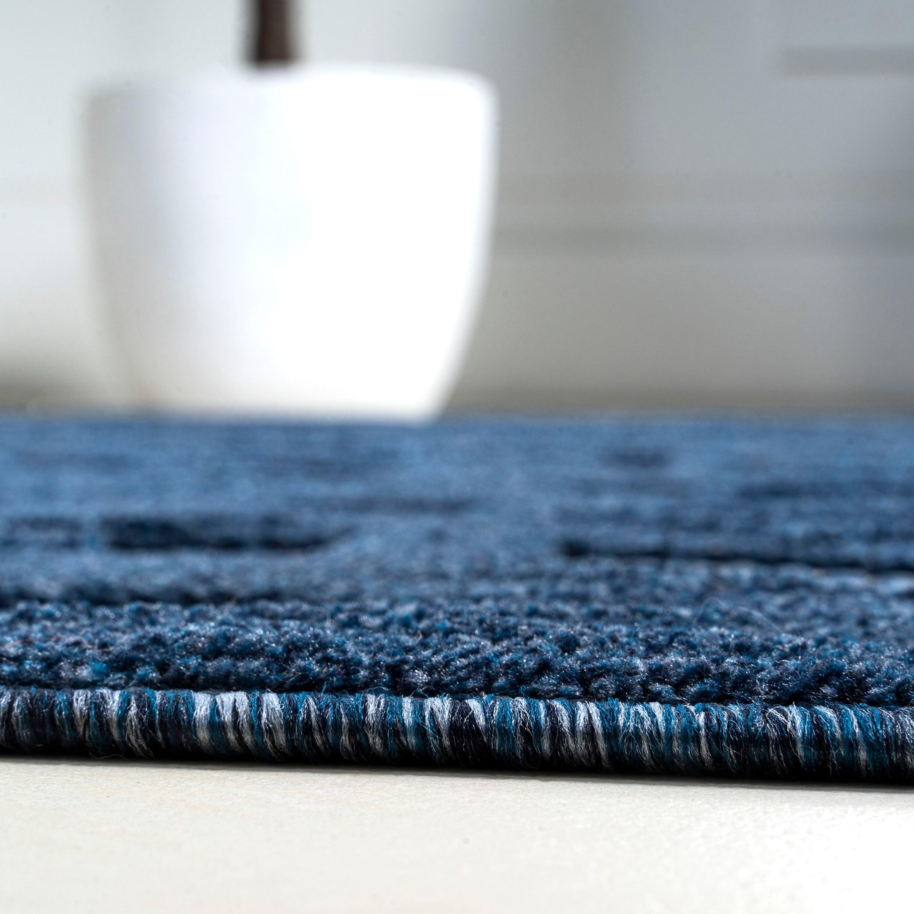 8'x10' Talaia Neutral Geometric Indoor/Outdoor Area Rug, Navy - JONATHAN Y