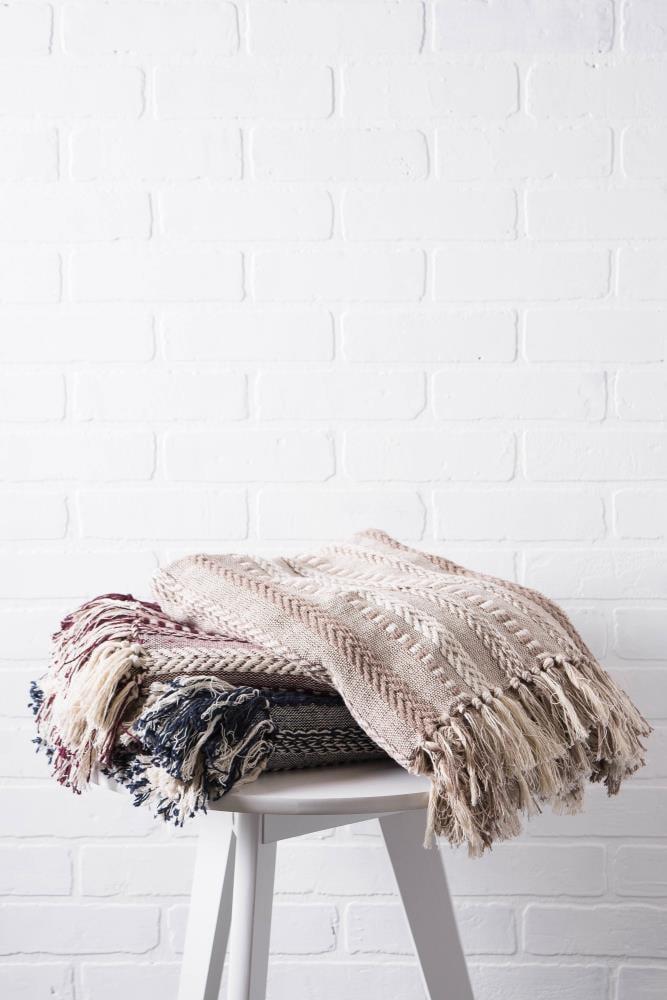 Design Imports Hand Woven Throw Blanket