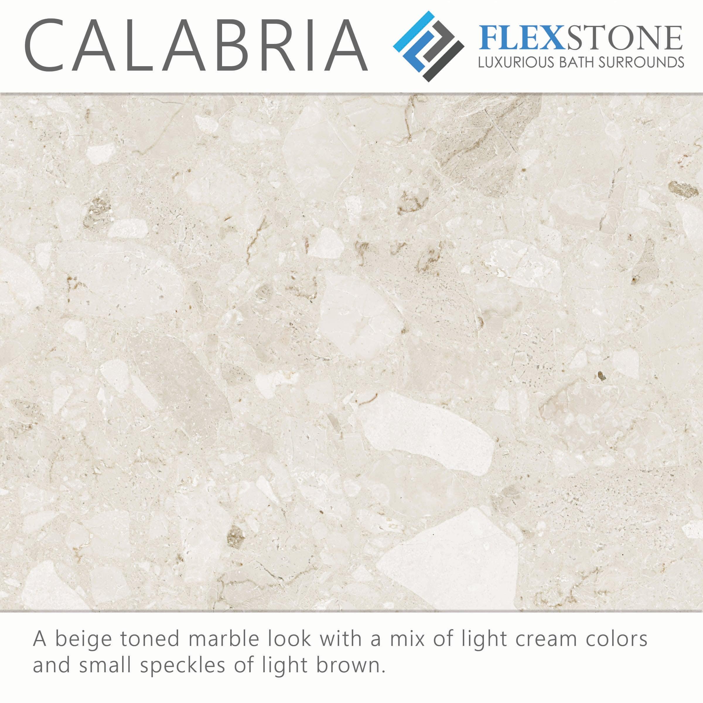 FlexStone 60"L x 36"W Single Threshold Alcove Shower Base with Center Drain