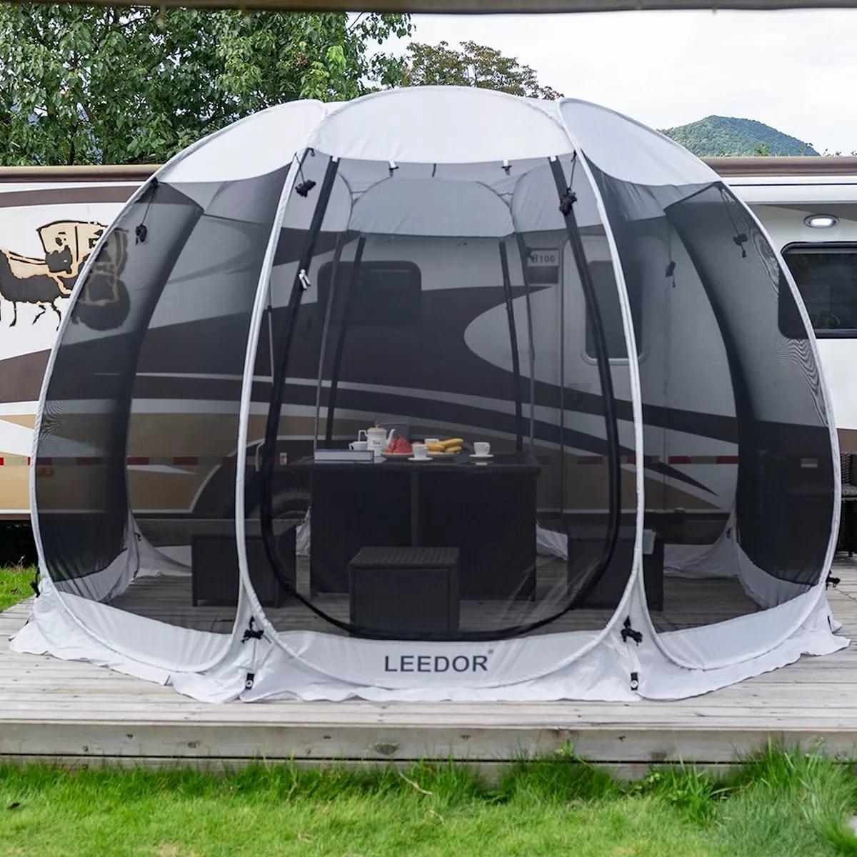 Screen House Tent Instant Room Outdoor Canopy 15x15 Gray