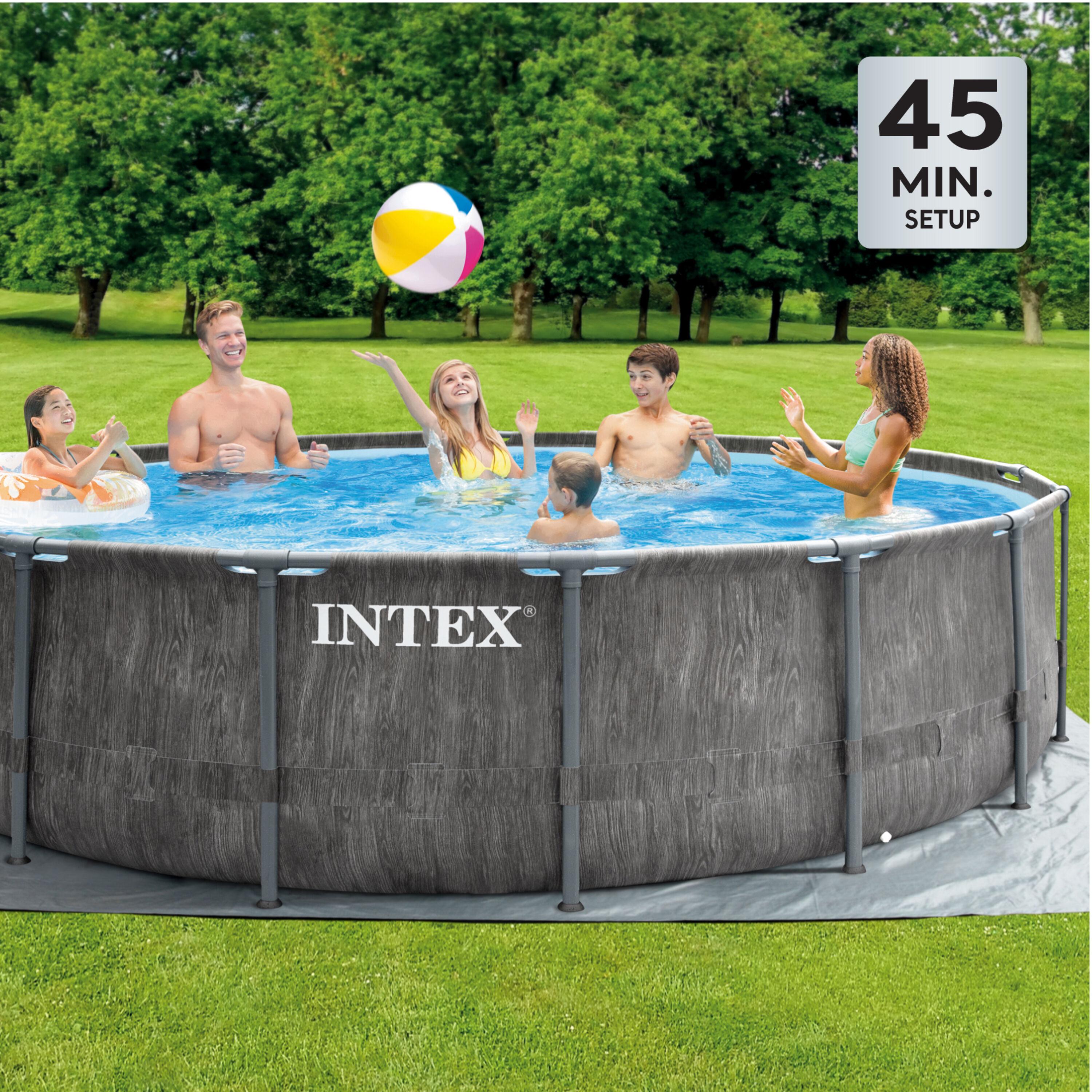 Intex 15FT X 48IN GREYWOOD PRISM FRAME PREMIUM POOL SET