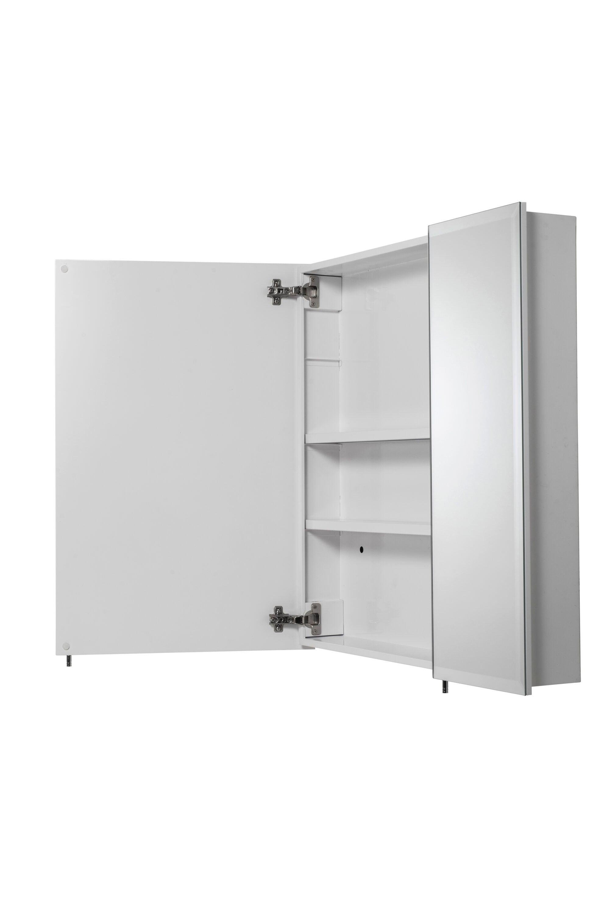 Croydex 30-in x 30-in Surface Mount White Steel Mirrored Square Medicine Cabinet