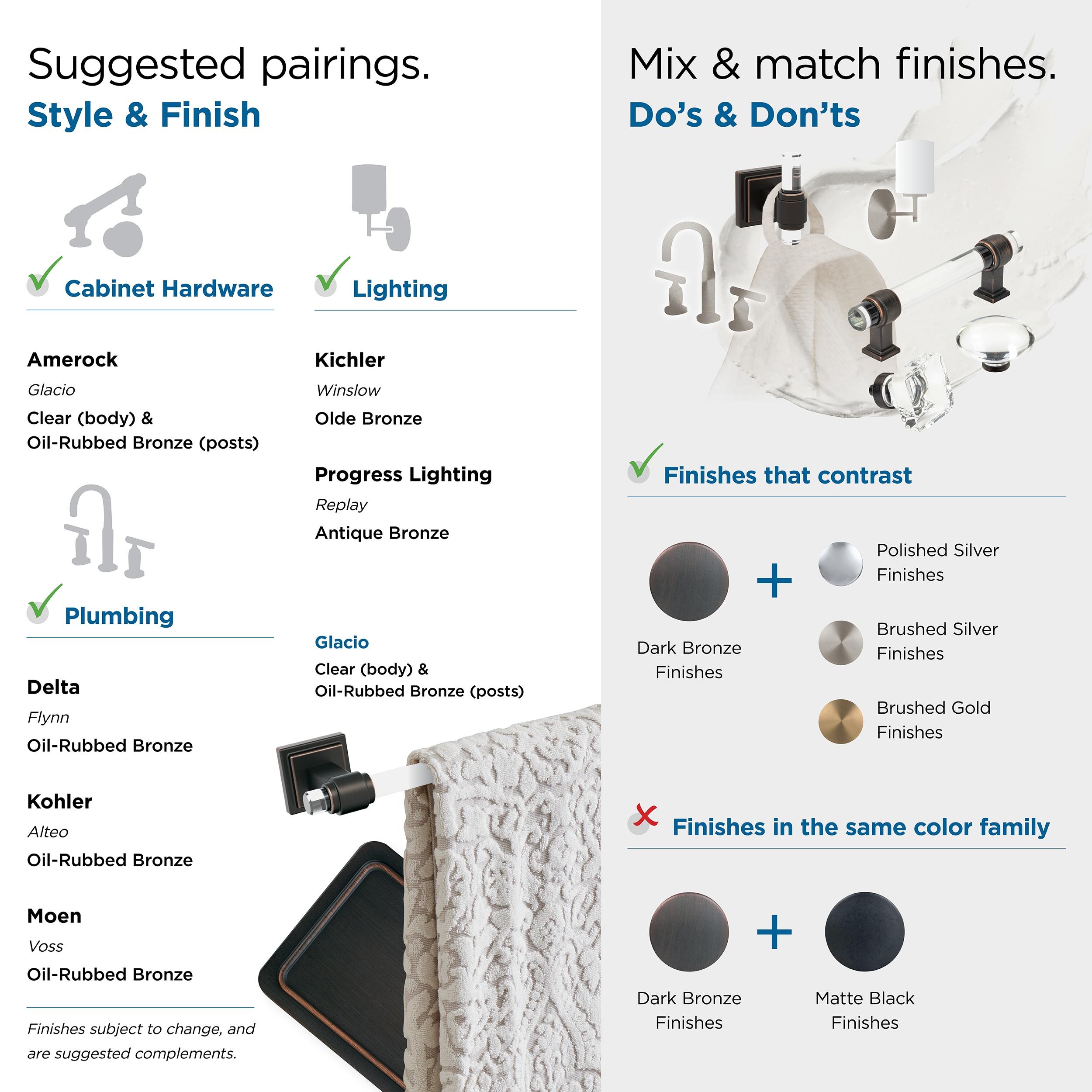 Amerock Glacio Wall Mount Toilet Paper Holder BH36061CORB