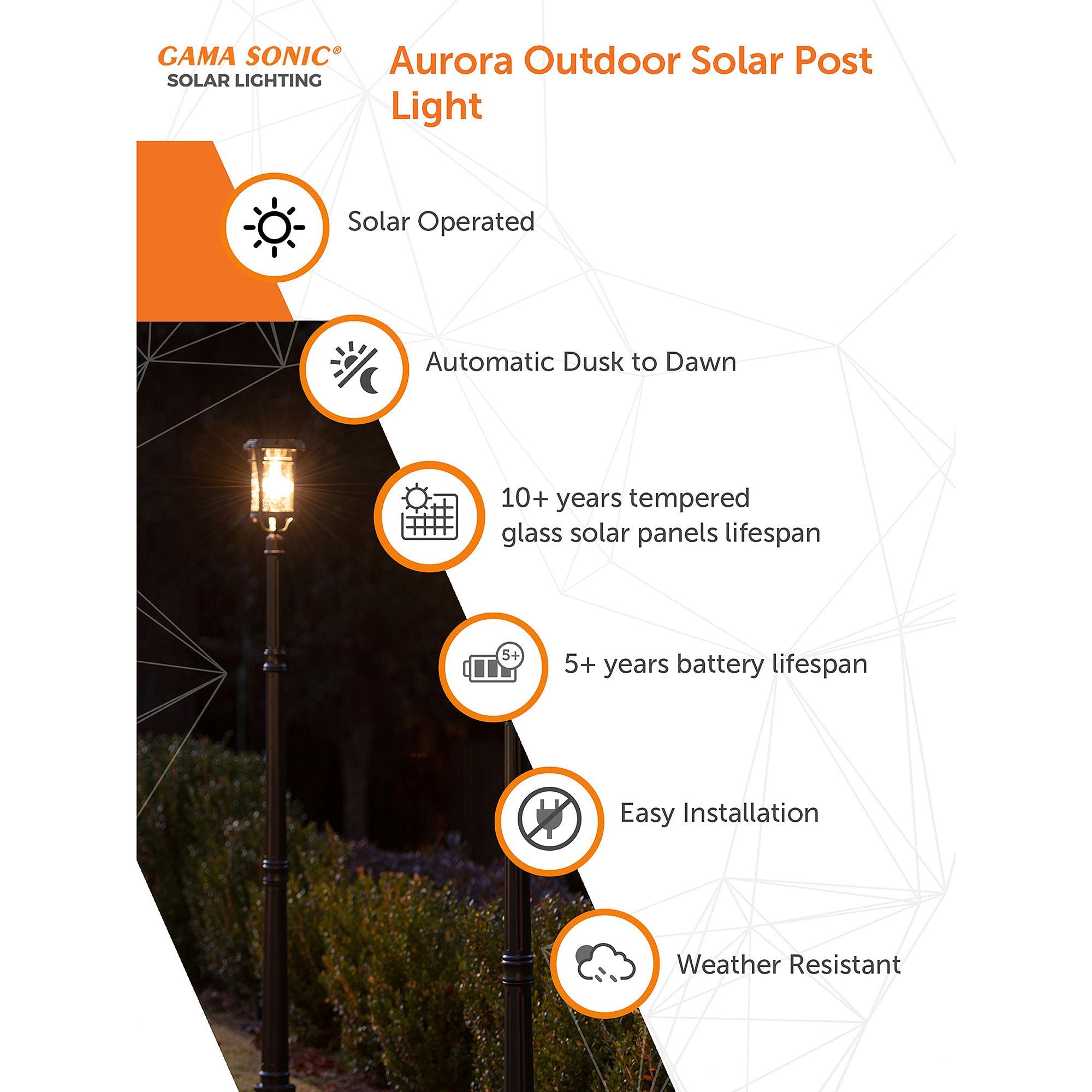 Aurora Bulb Post Lamp with EZ Anchor