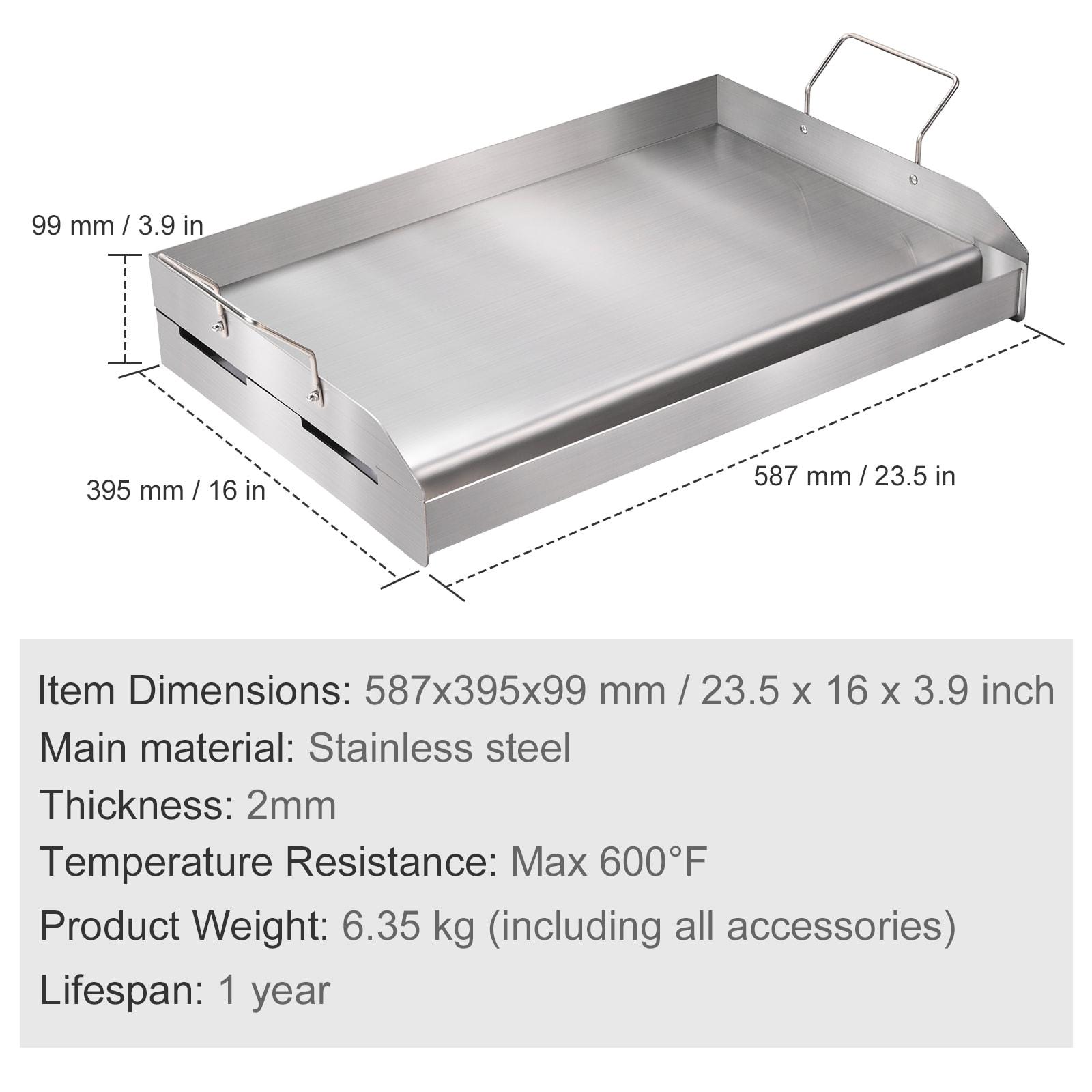 VEVOR 16'' Non-Stick Stainless Steel Griddle