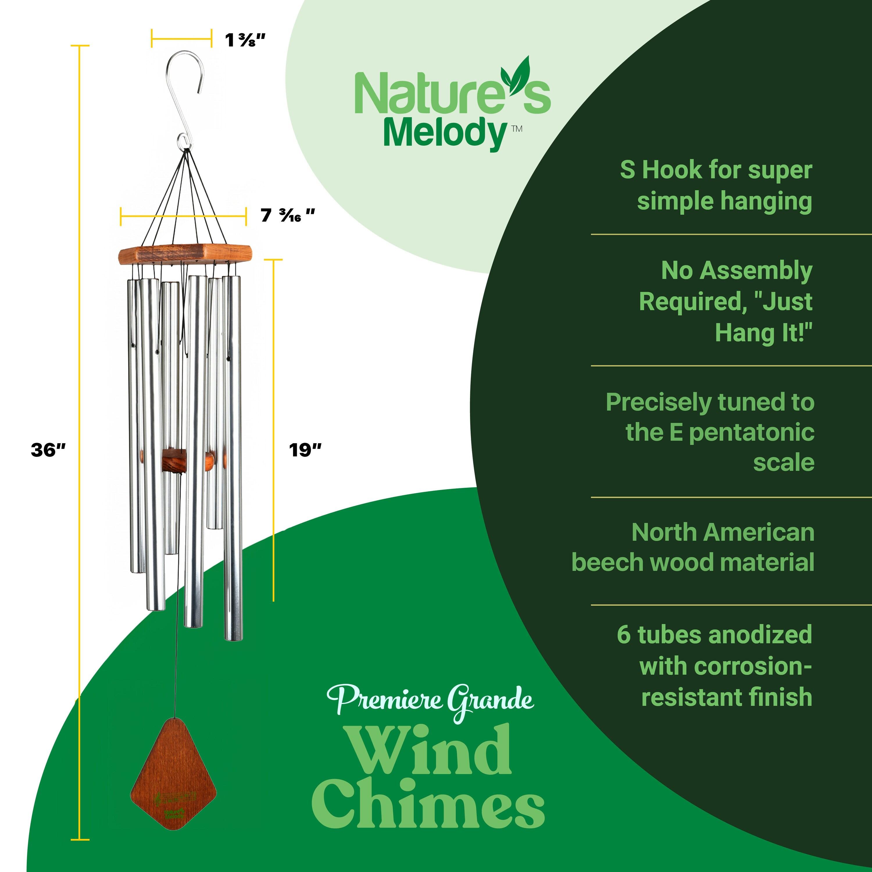 Nature's Melody Nature's Melody Tuned 6-Tube Outdoor Wind Chimes