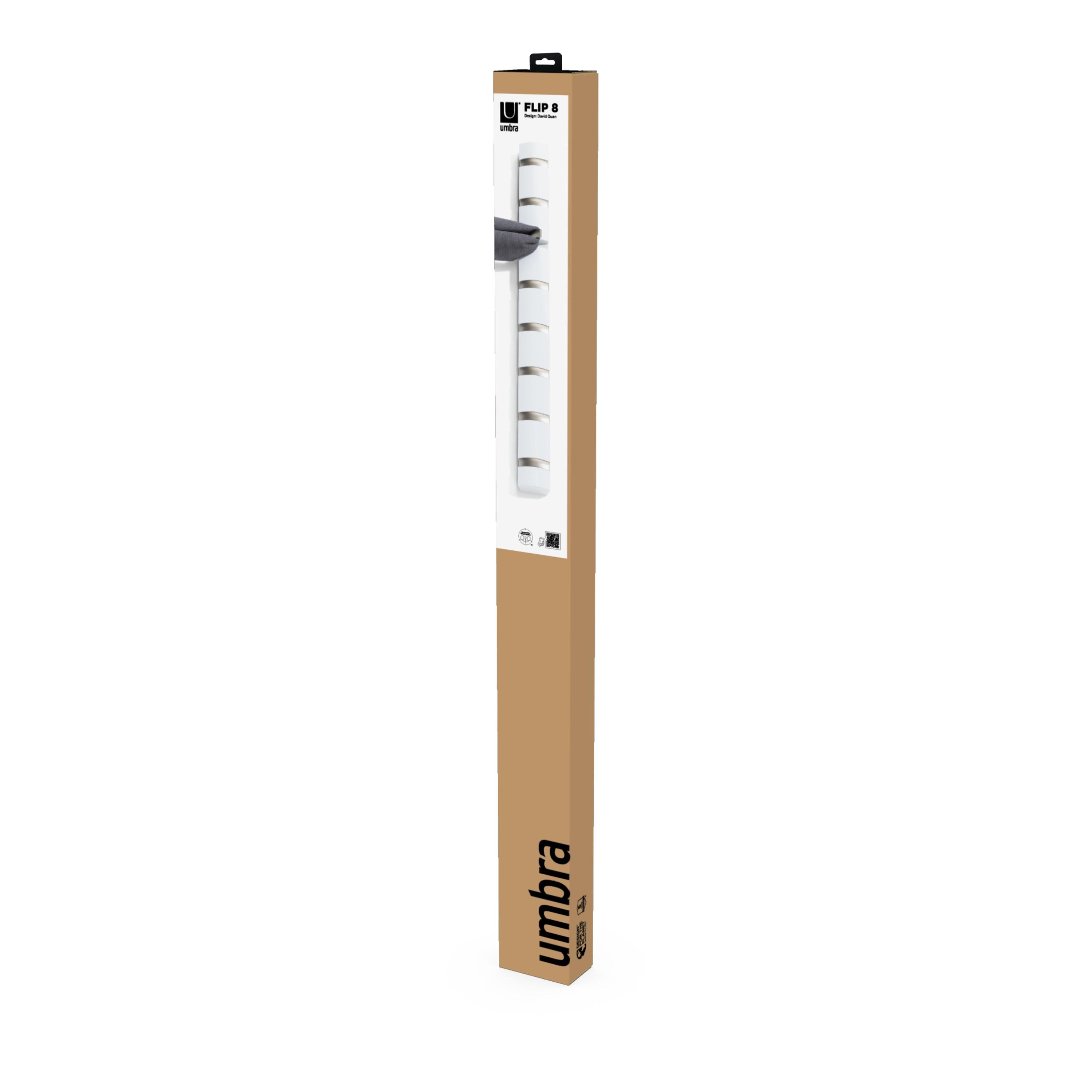 Flip 8 - Hook Solid Wood Coat Rack