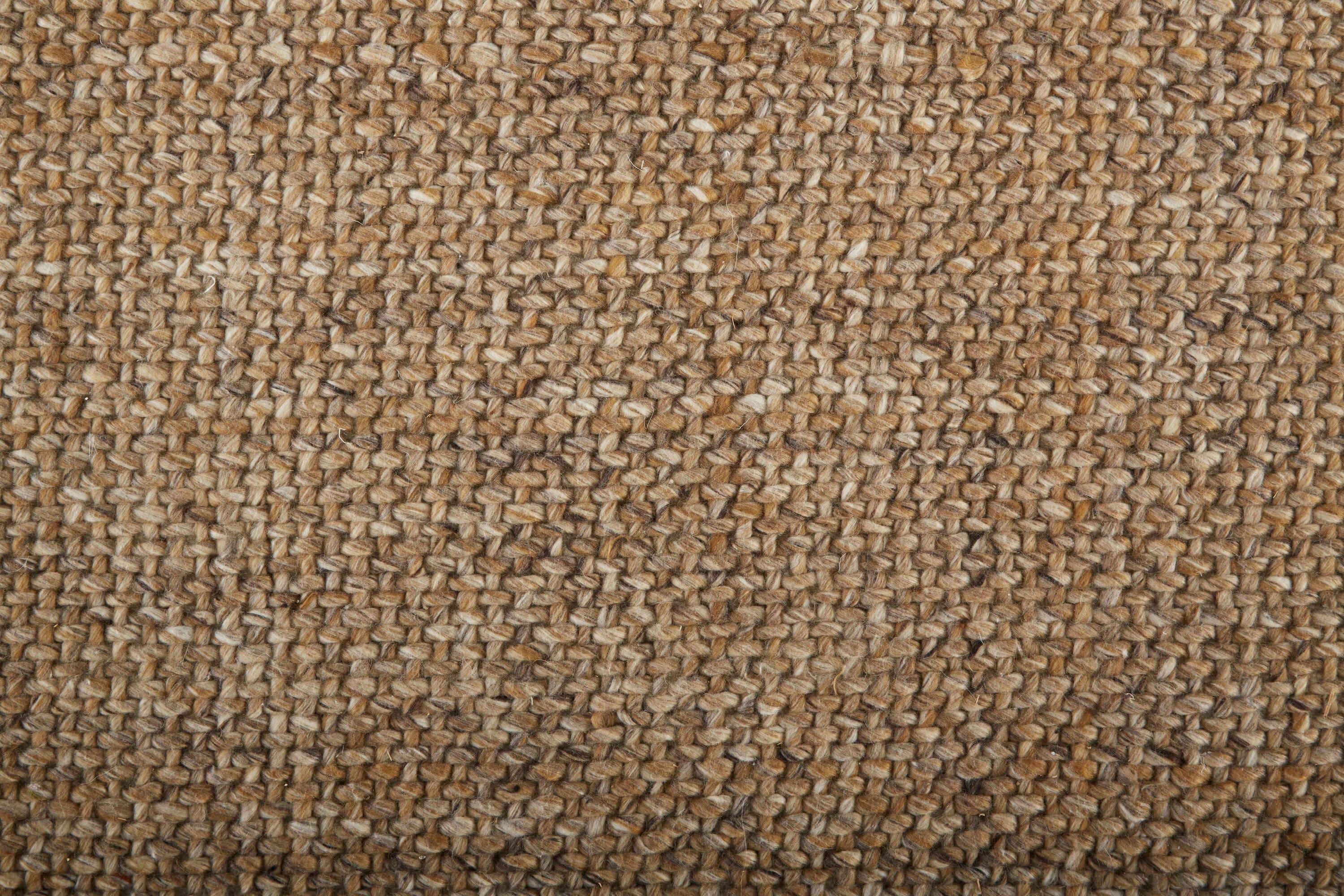 Tobacco Brown Handmade Synthetic 5' x 8' Easy-Care Area Rug