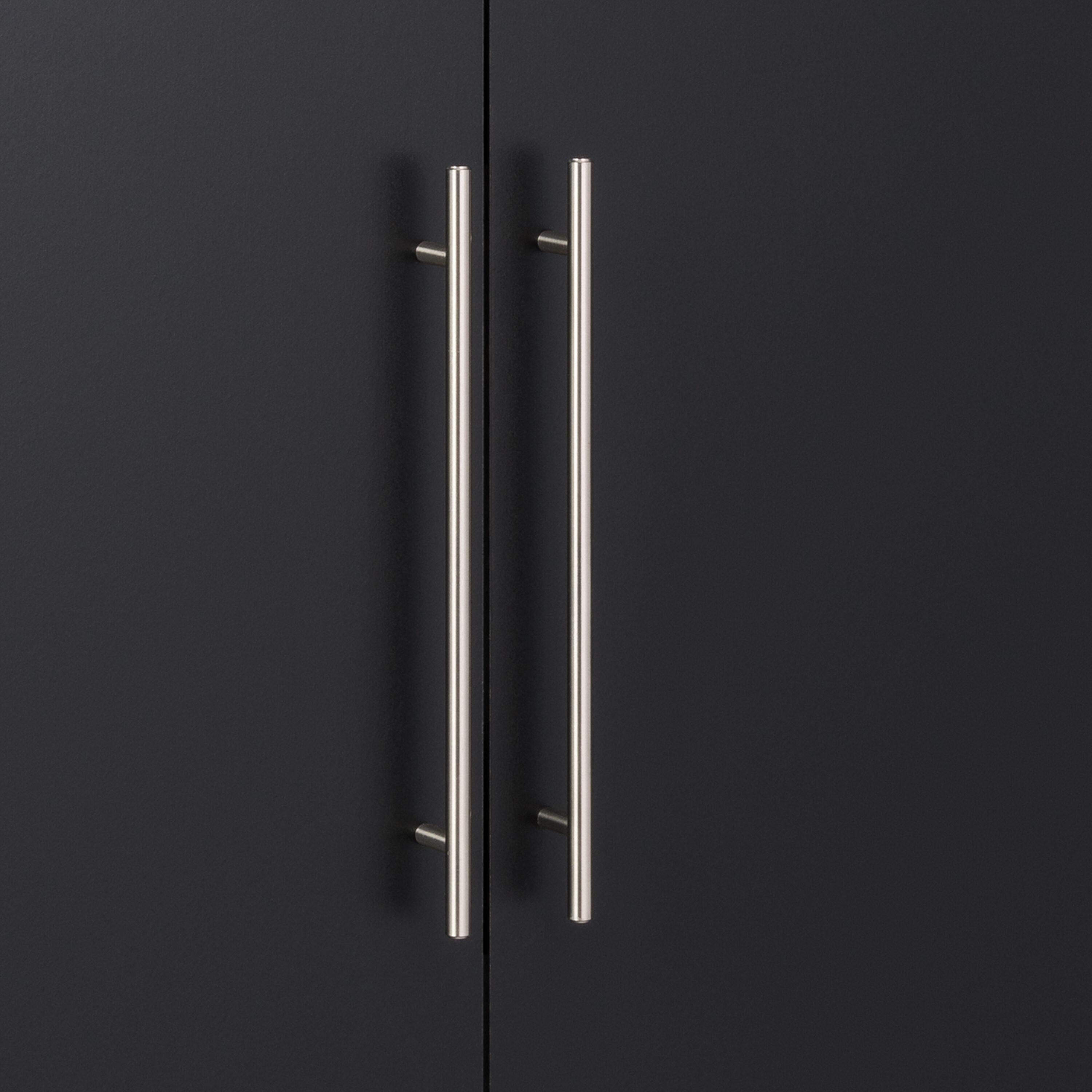 6pc 120" Hangups Storage Cabinet Set Black - Prepac: Wall Mounted, Workshop Organization, Secure Mounting