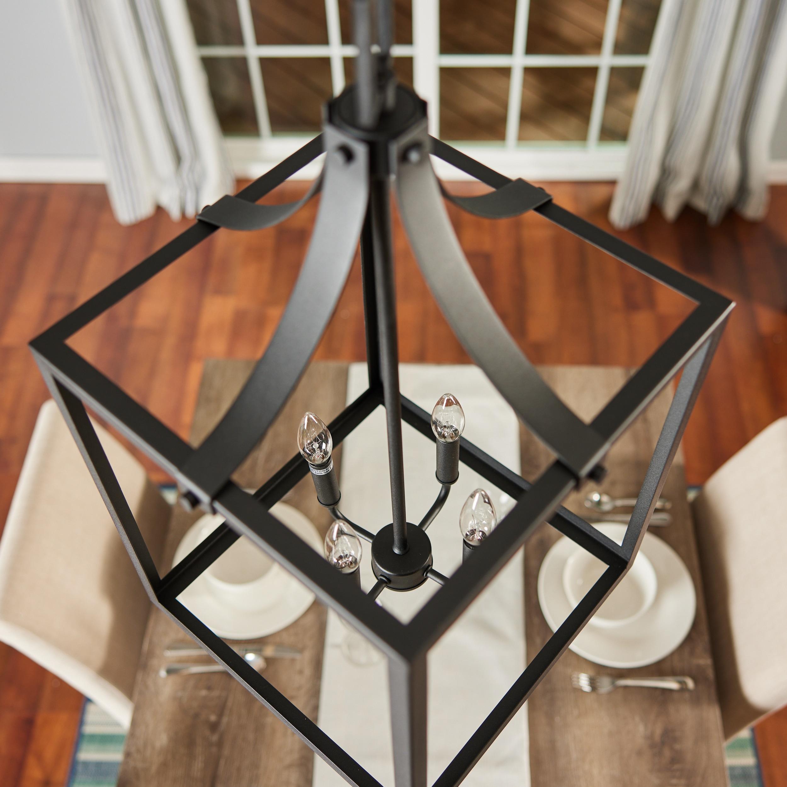 Labette 4-Light Black Hall-Foyer Hanging Pendant
