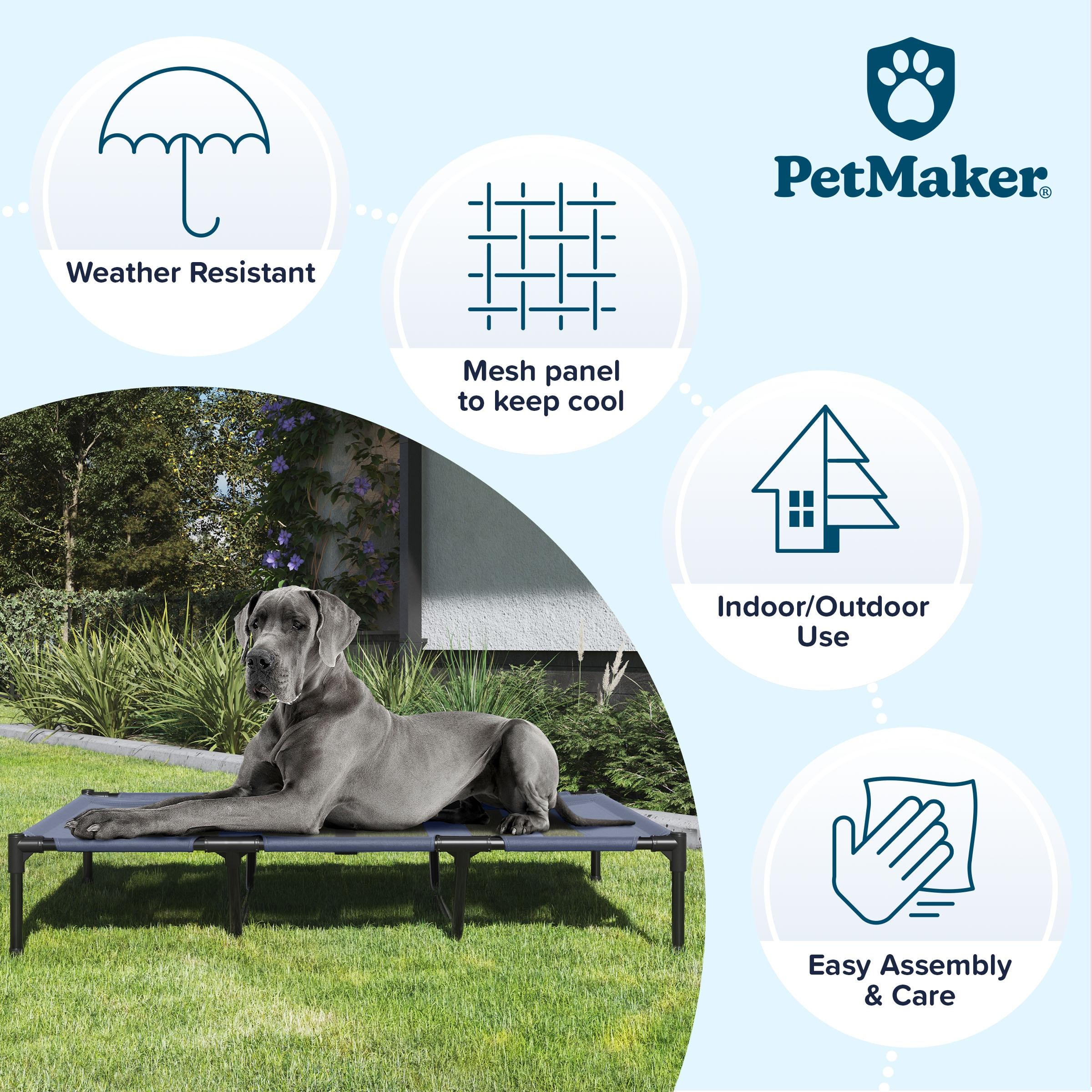 Pet Adobe Portable Raised Pet Bed with Nonslip Feet - Gray