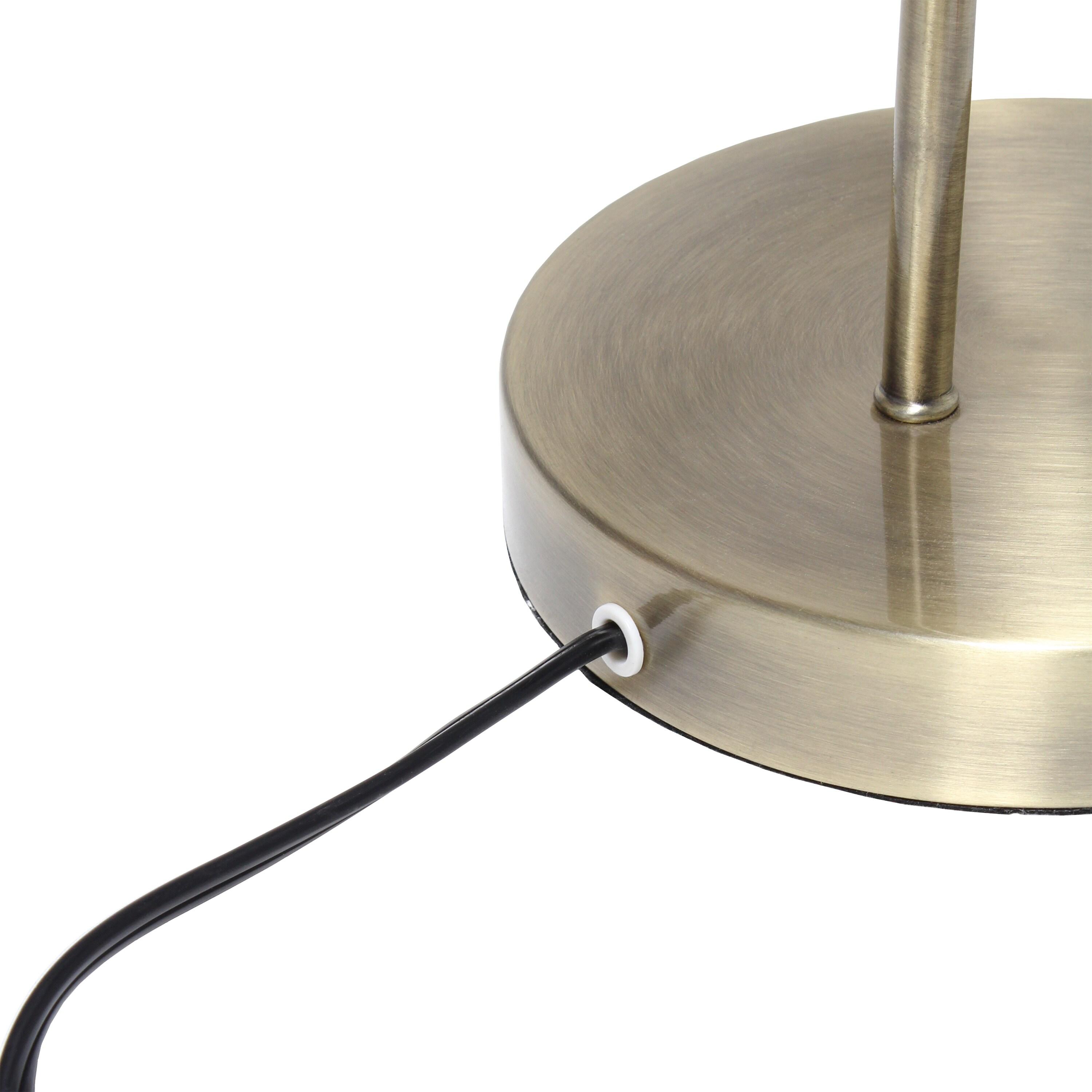 Metal Arched Cage Table Lamp Antique Brass - Lalia Home: No Assembly, UL Listed, Adjustable Neck