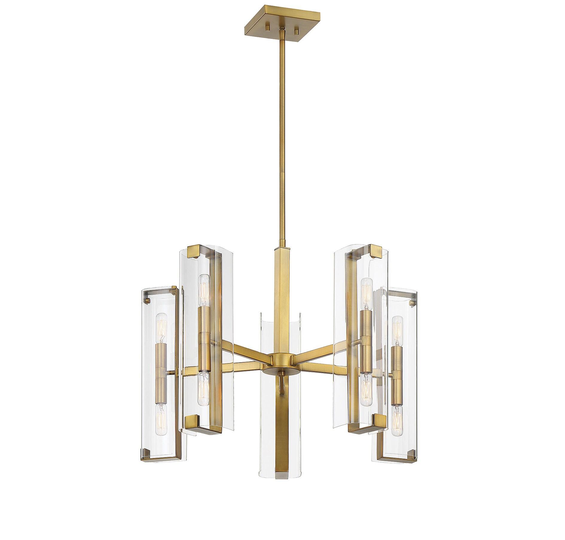 Savoy House Winfield 10 - Light Chandelier in  Warm Brass