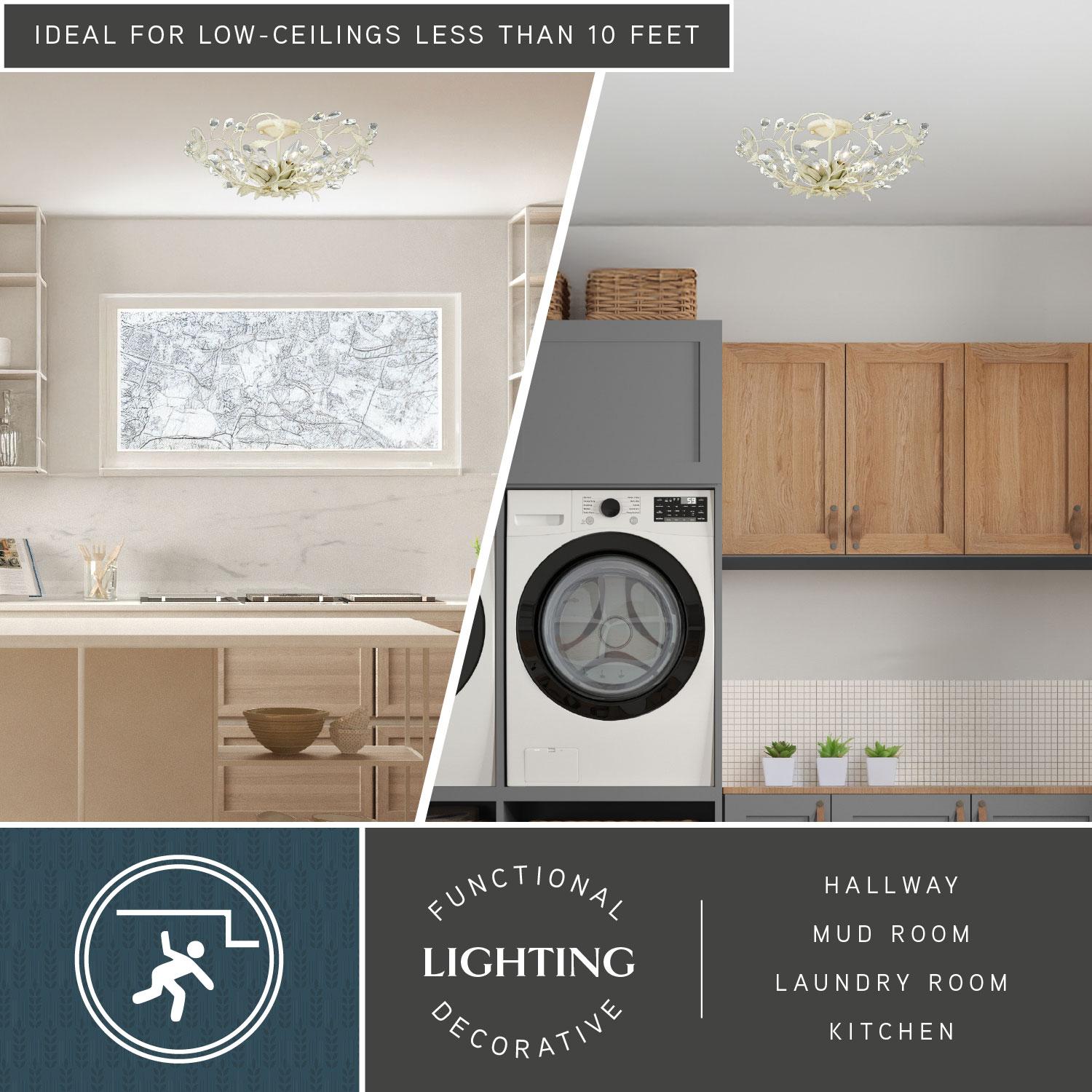 Vaxcel Jardin 4 - Light Flush Mount in  French Cream