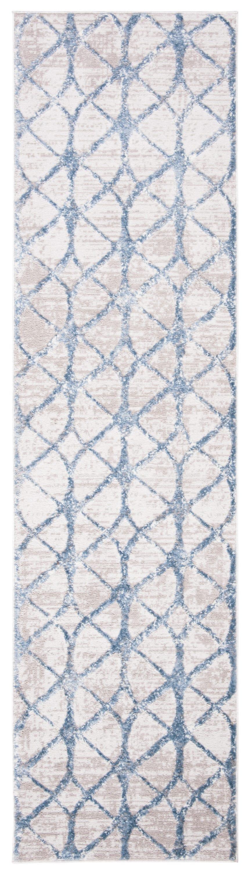Amelia ALA792 Power Loomed Runner Rug - Grey/Blue - 2'2"x22' - Safavieh.