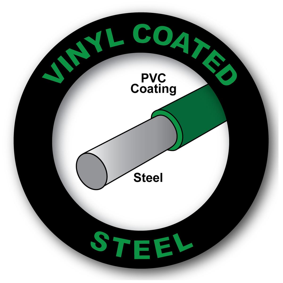 Garden Zone Green Vinyl Coated 48 in. H x 50 ft. L Steel Fence