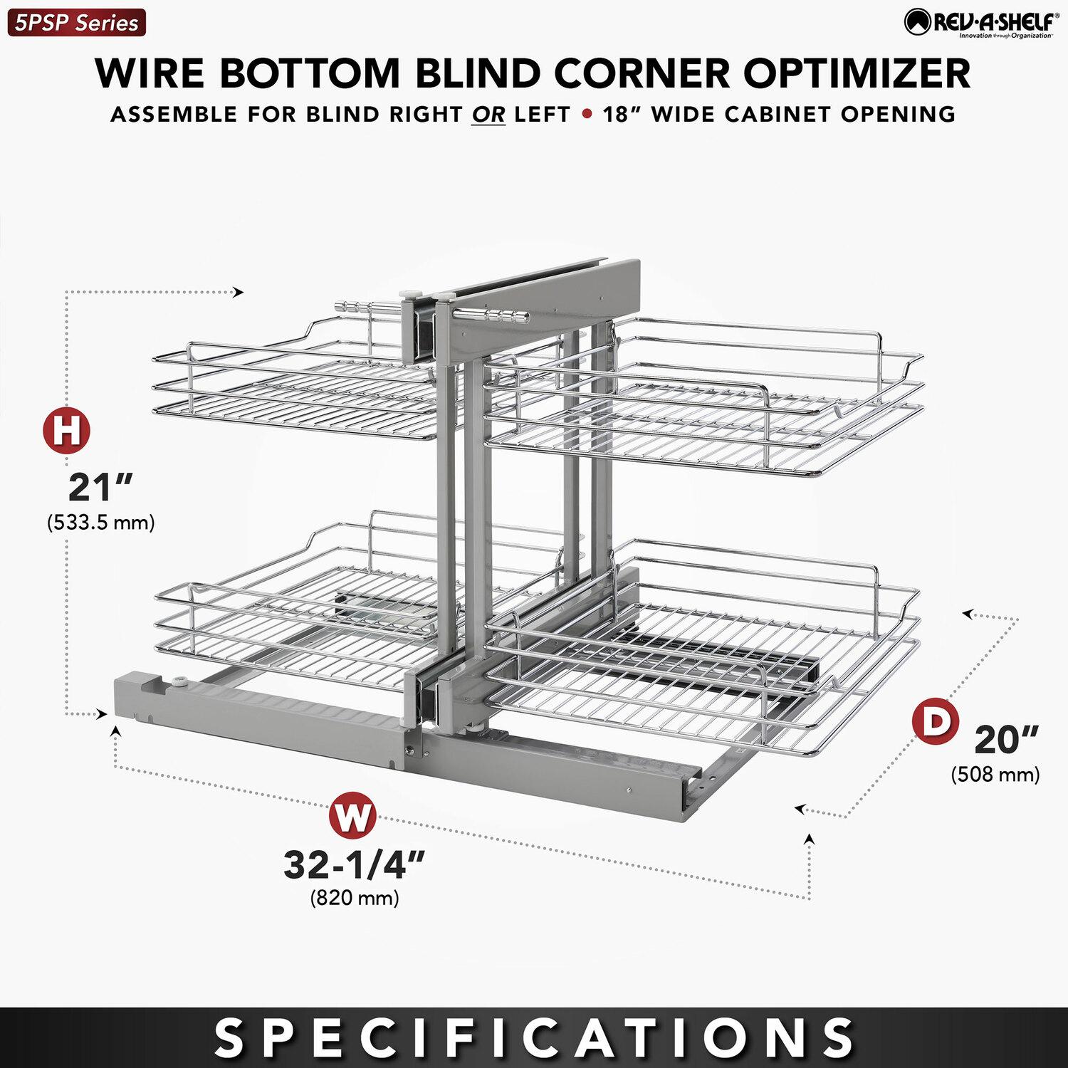 Rev-A-Shelf Rev-A-Shelf Blind Corner Kitchen Cabinet Organizer w/ Soft Close