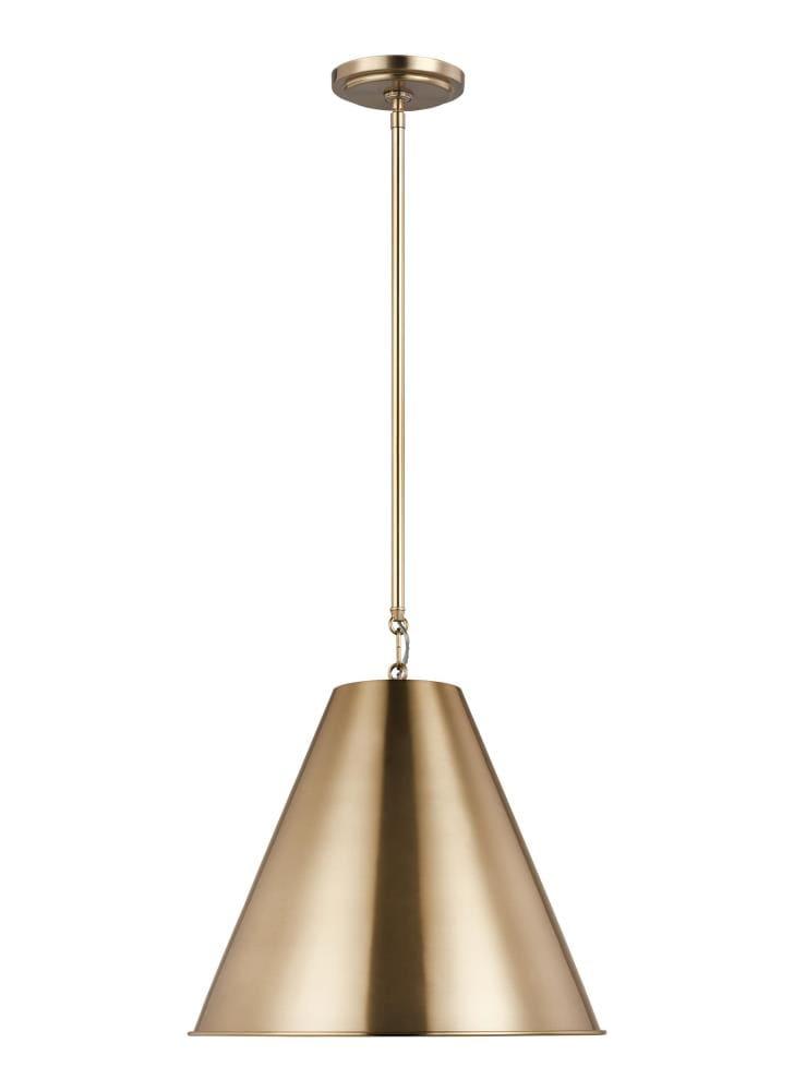 Satin Brass Steel Contemporary Pendant Light