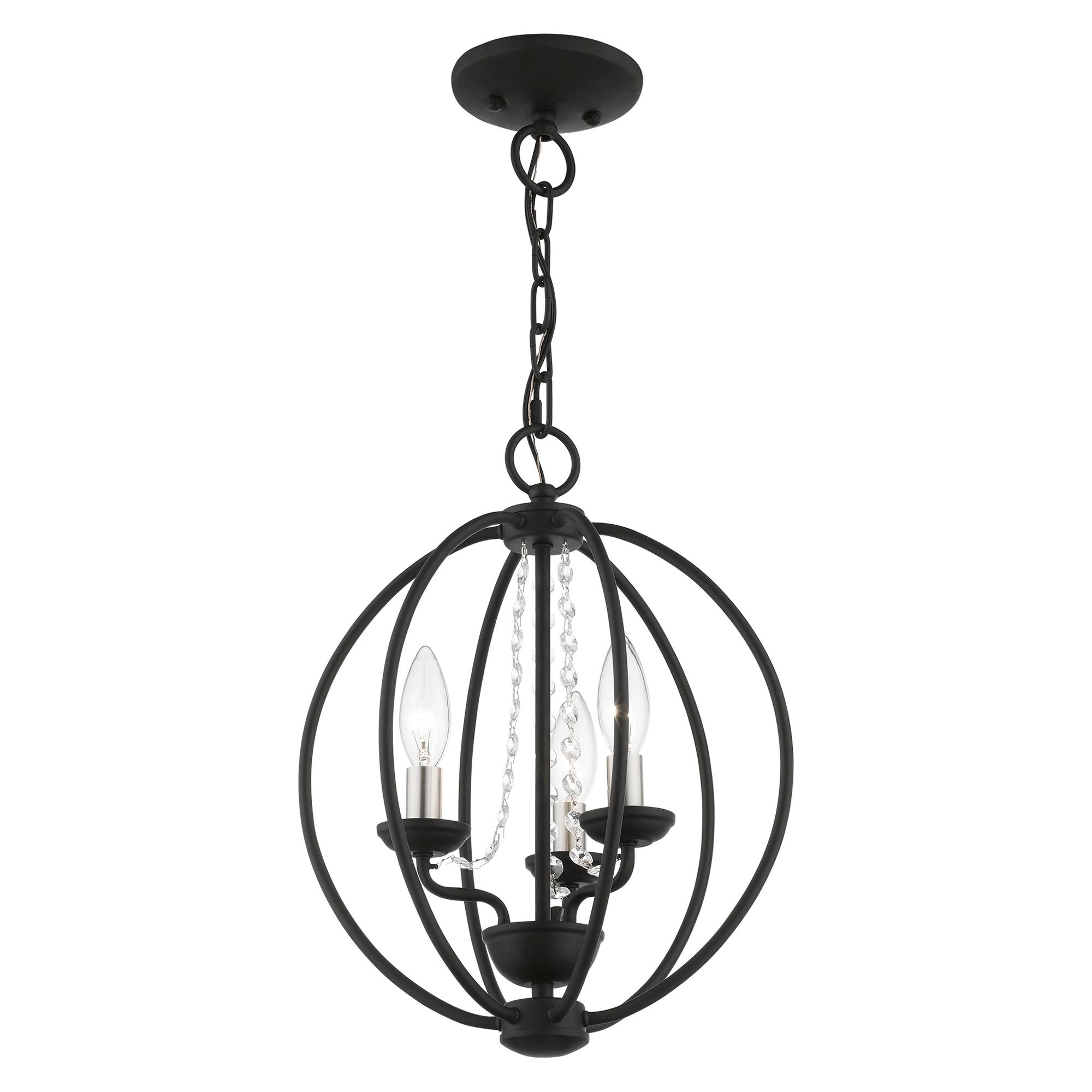Livex Lighting Arabella 3 - Light Chandelier in  Black/Brushed Nickel