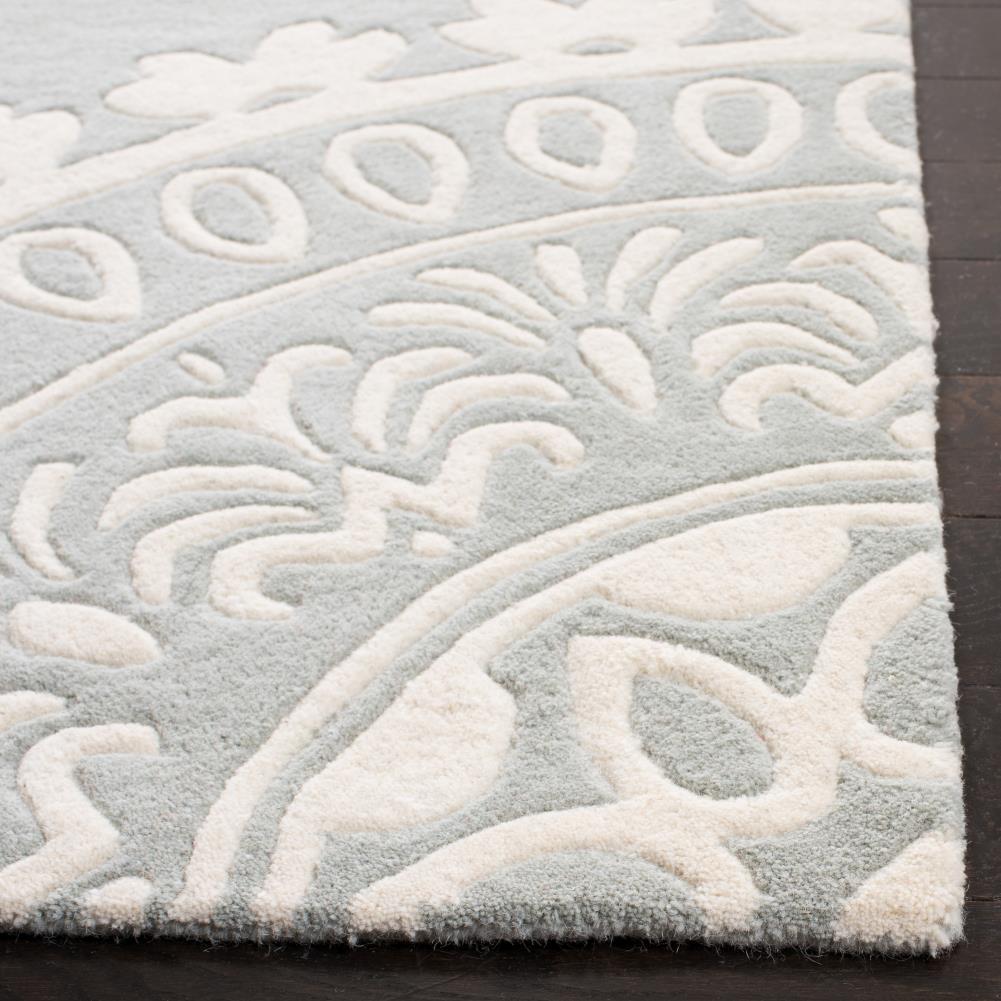 Bella BEL122 Hand Tufted Area Rug - Grey/Ivory - 4'x6' - Safavieh.