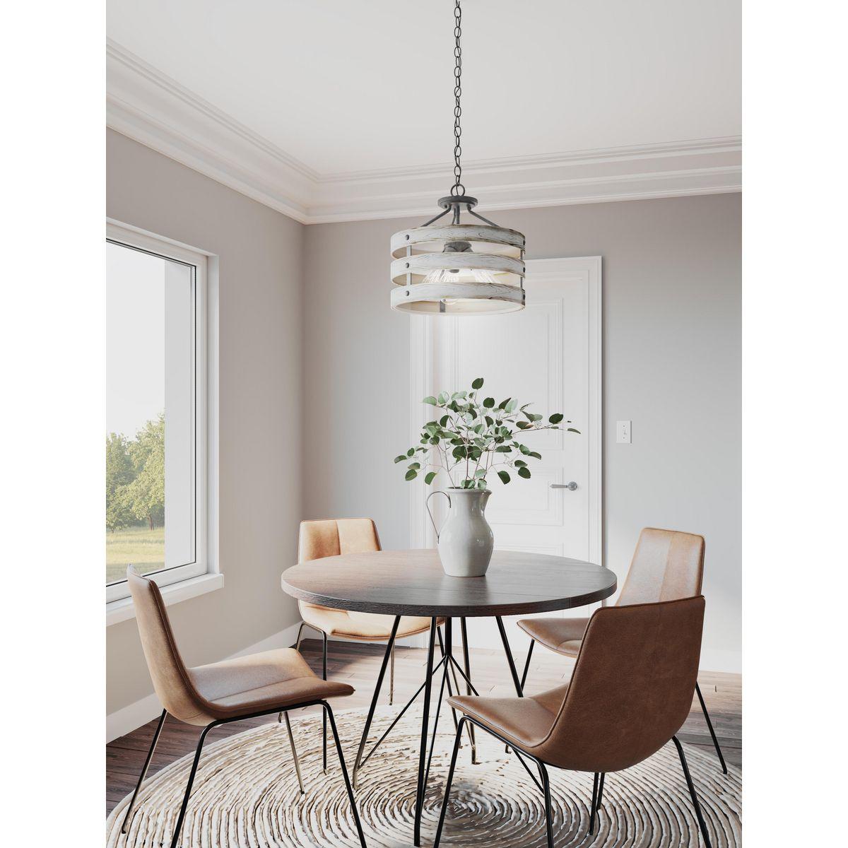 Progress Lighting Gulliver 3-Light Semi-Flush Convertible Ceiling Light, Galvanized Finish, Open Design