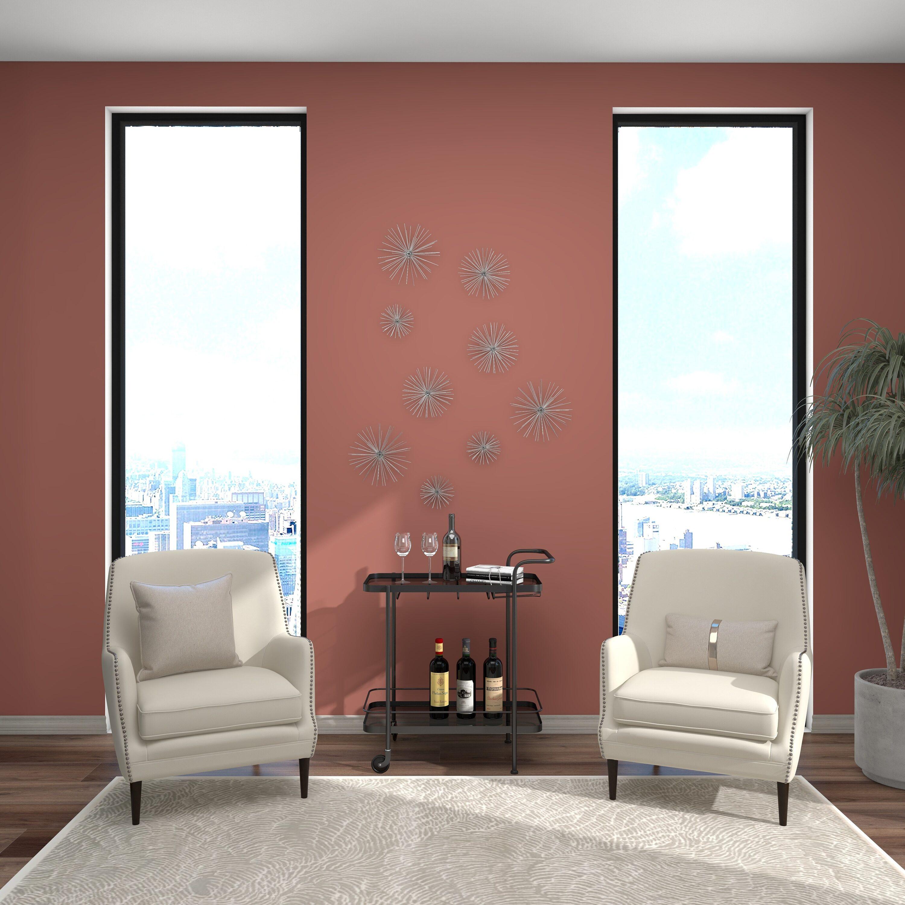 CosmoLiving by Cosmopolitan Metal 3D Long Spike Starburst Home Wall Decor Set