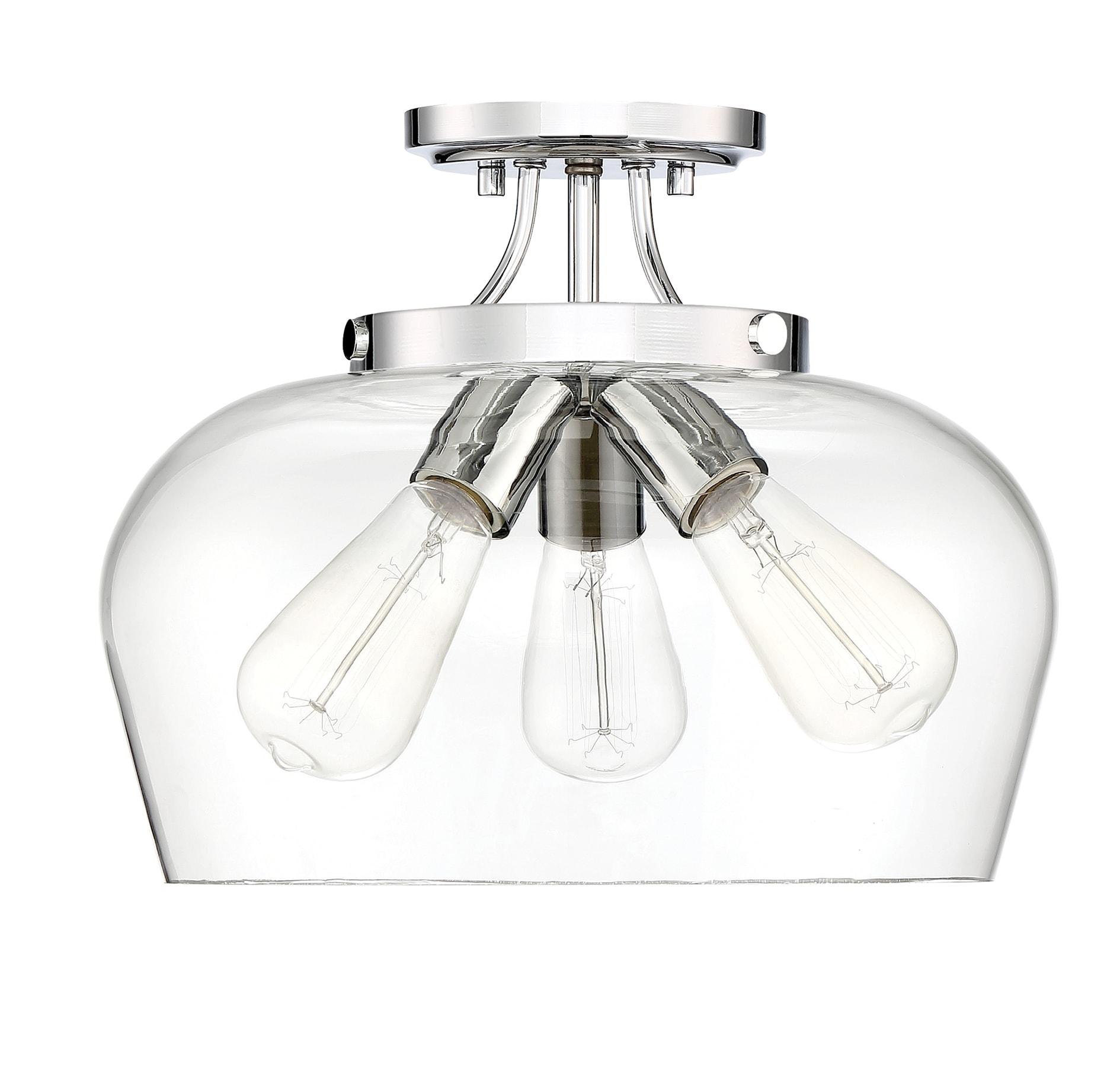 Savoy House Octave 3 - Light Semi-Flush Mount in  Polished Chrome