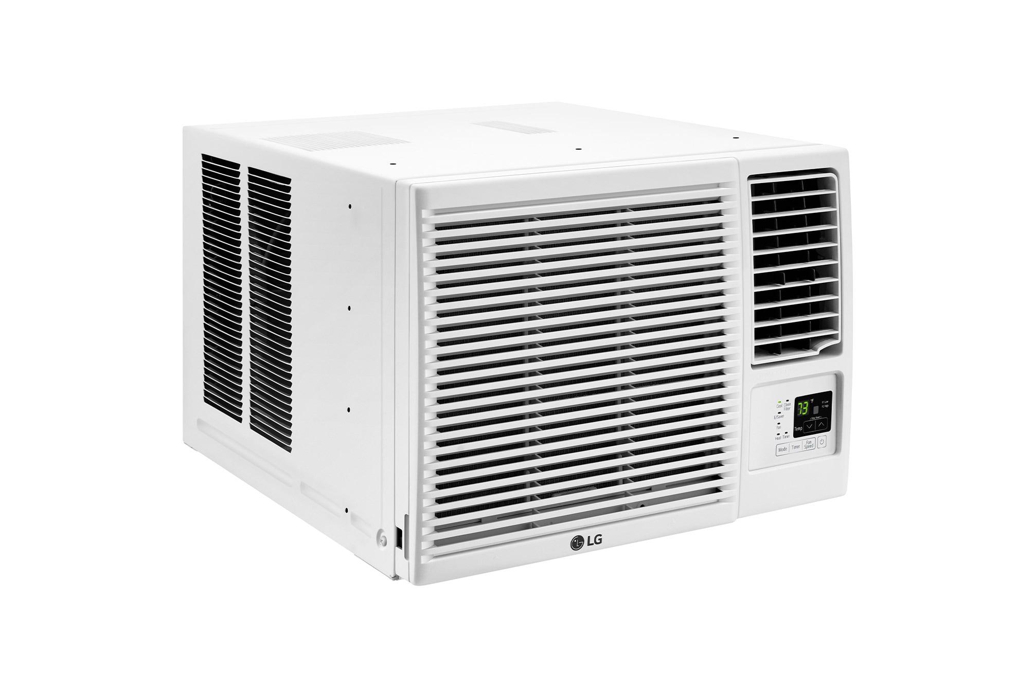 LG 18,000 BTU 230V Window-Mounted Air Conditioner with 12,000 BTU Supplemental Heat Function