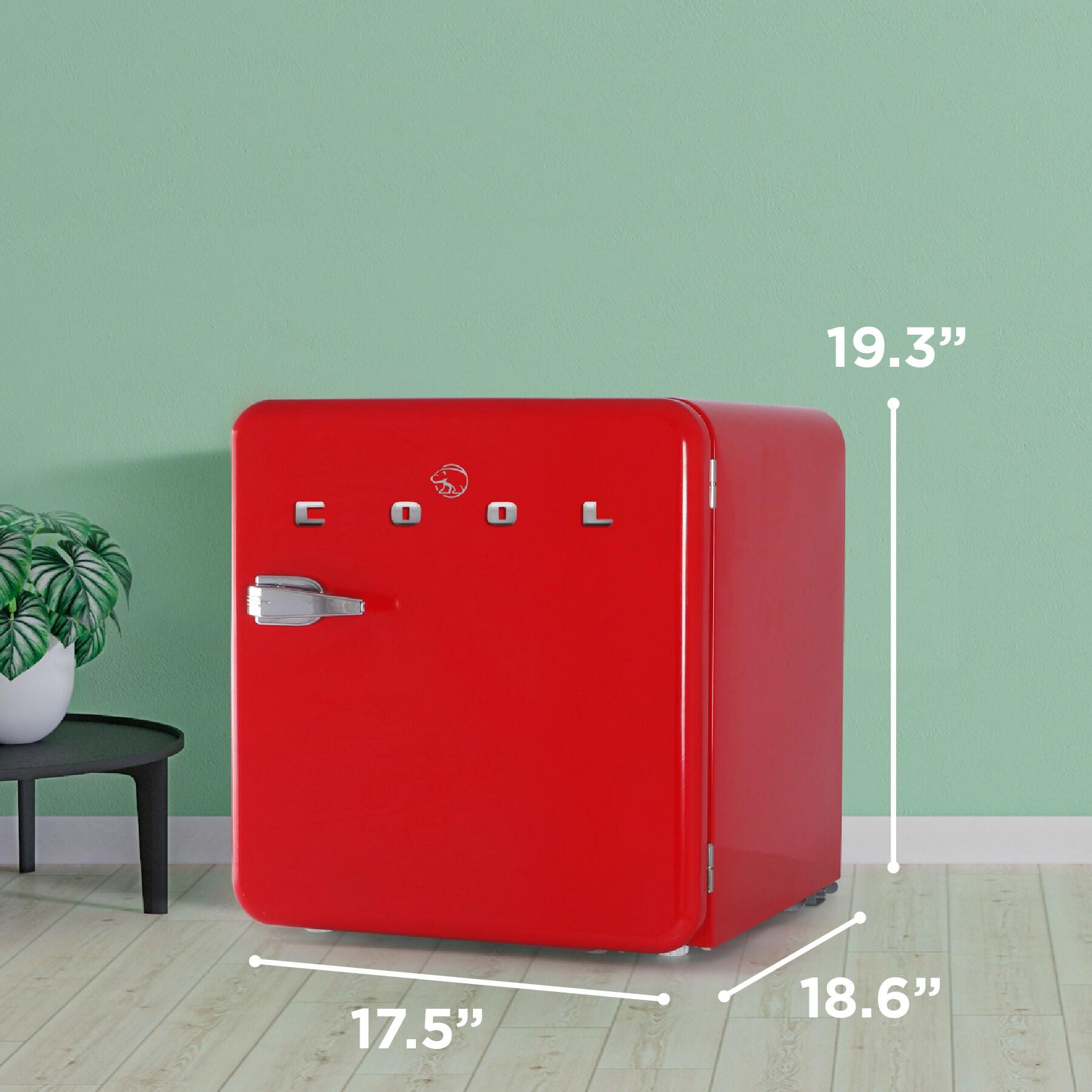 COMMERCIAL COOL Retro Refrigerator 1.6 Cu. Ft., Red