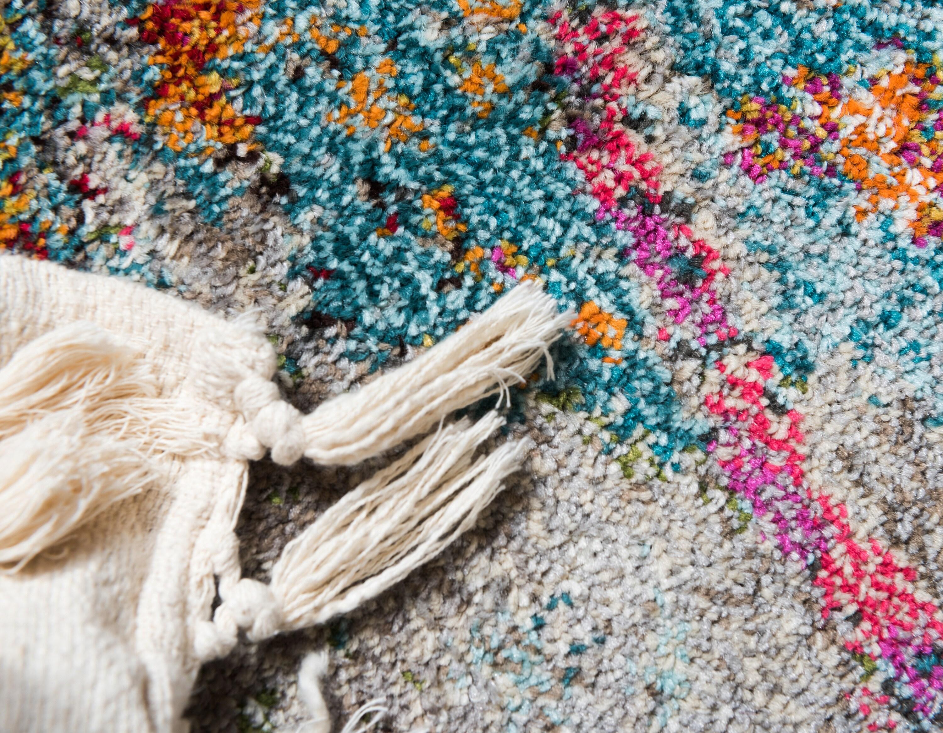 8' x 10' Vibrant Abstract Multi Synthetic Area Rug