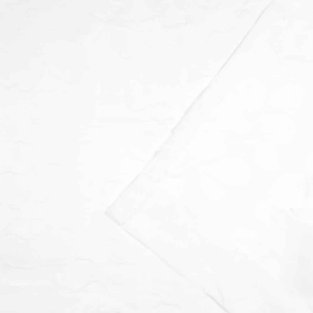 84"x54" Wilshire Back Tab Sheer Window Curtain Panels White - Exclusive Home: Botanical Floral Design, 2 Panels, Indoor Use