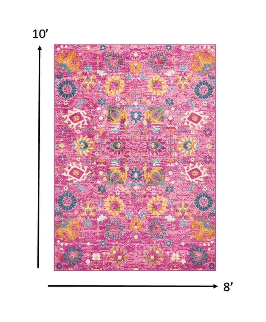 Nourison Passion 8' x 10' Fuchsia Bohemian Indoor Rug