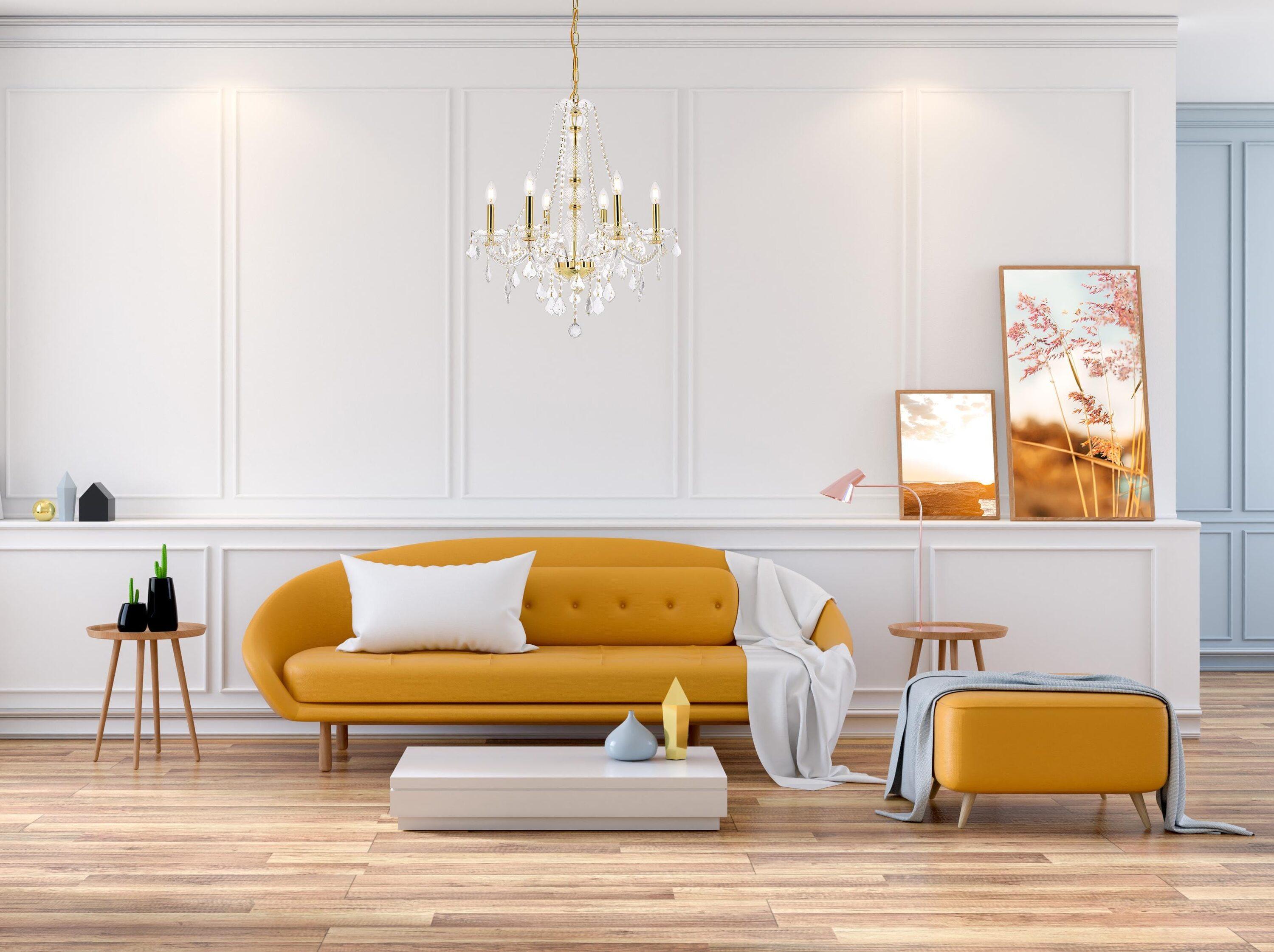 Elegant Lighting Verona 6 - Light Chandelier in  Gold