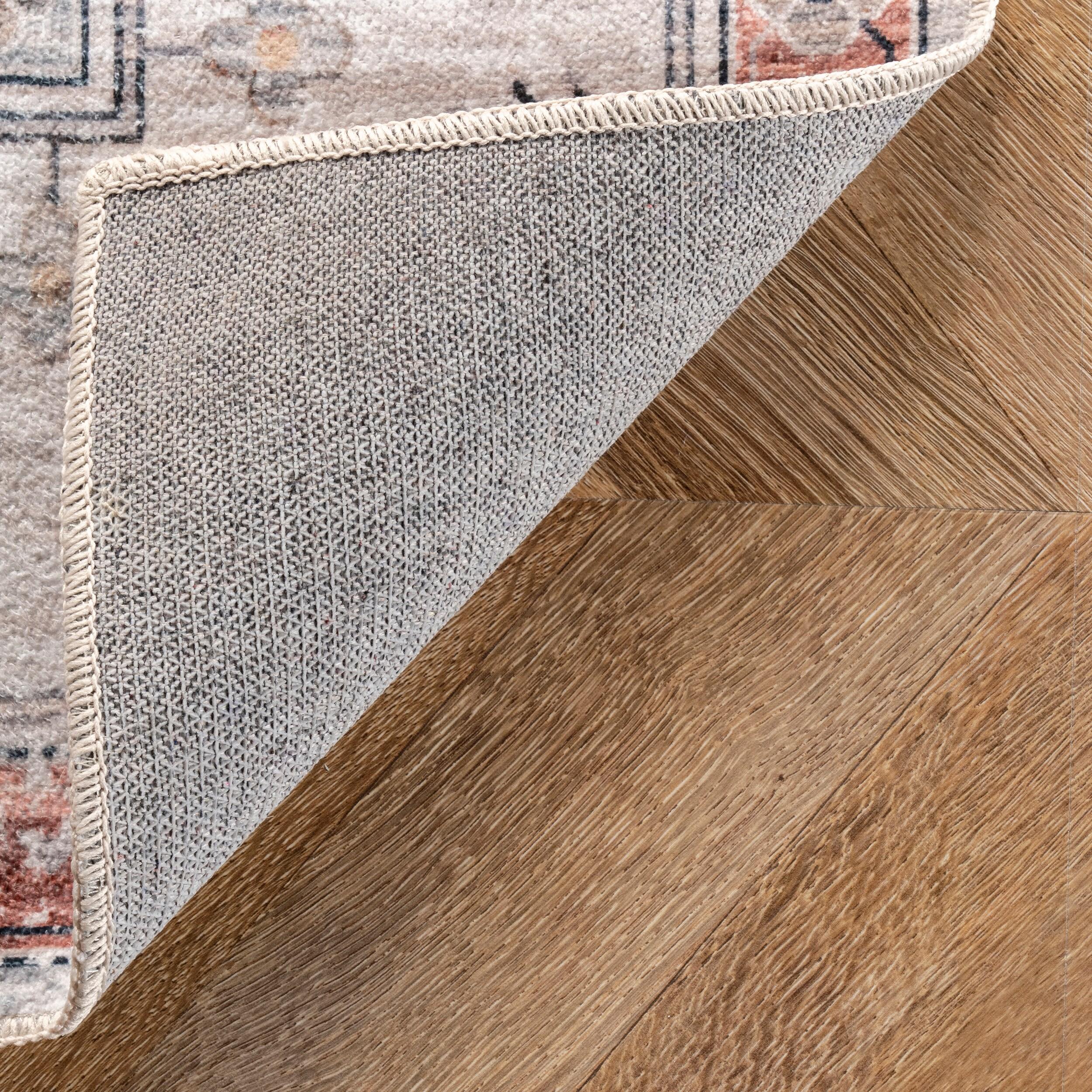 Nuloom Banks Vintage Pet Friendly Machine Washable Area Rug, 2' x 3', Beige