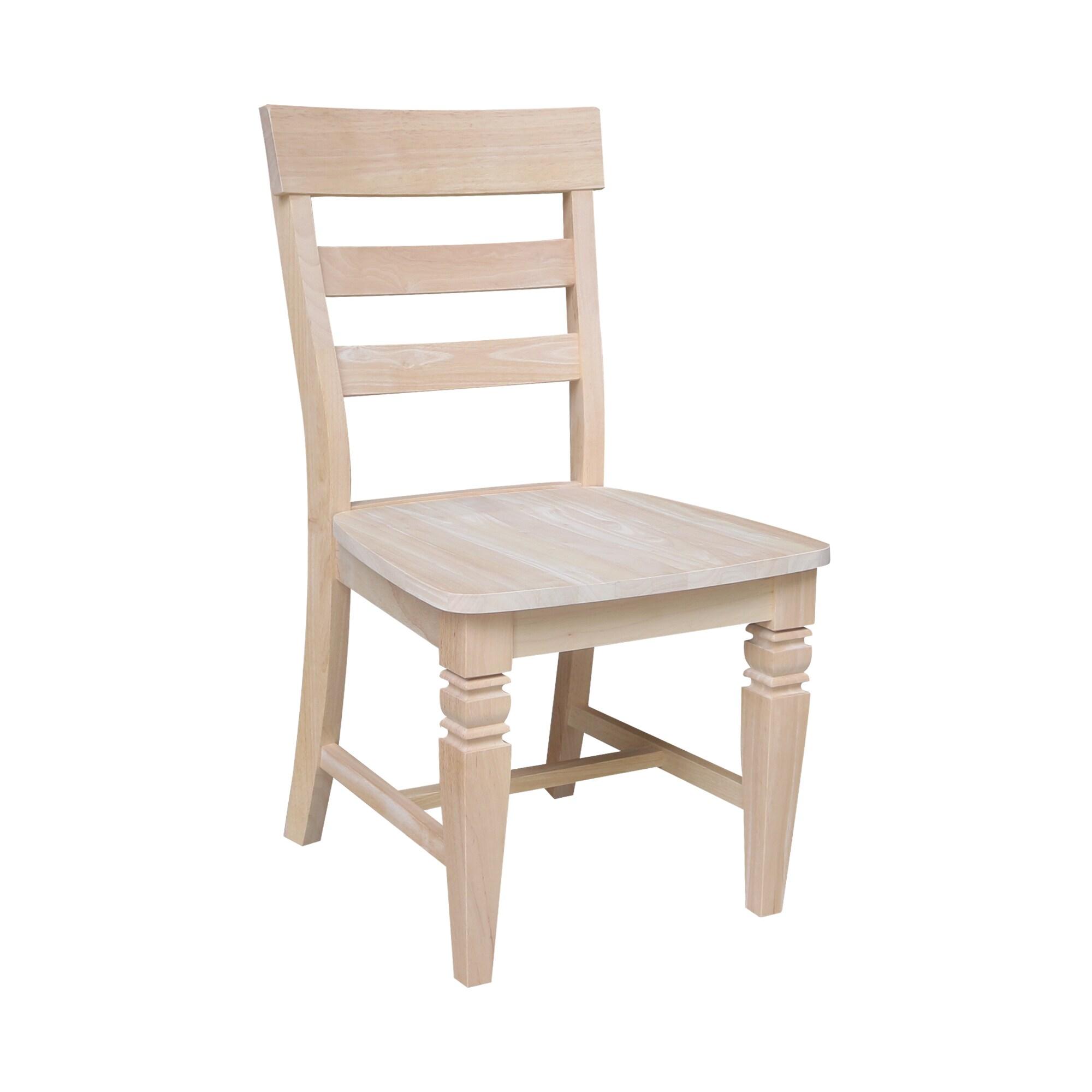 Set of Two Java Chairs with Solid Wood Seats