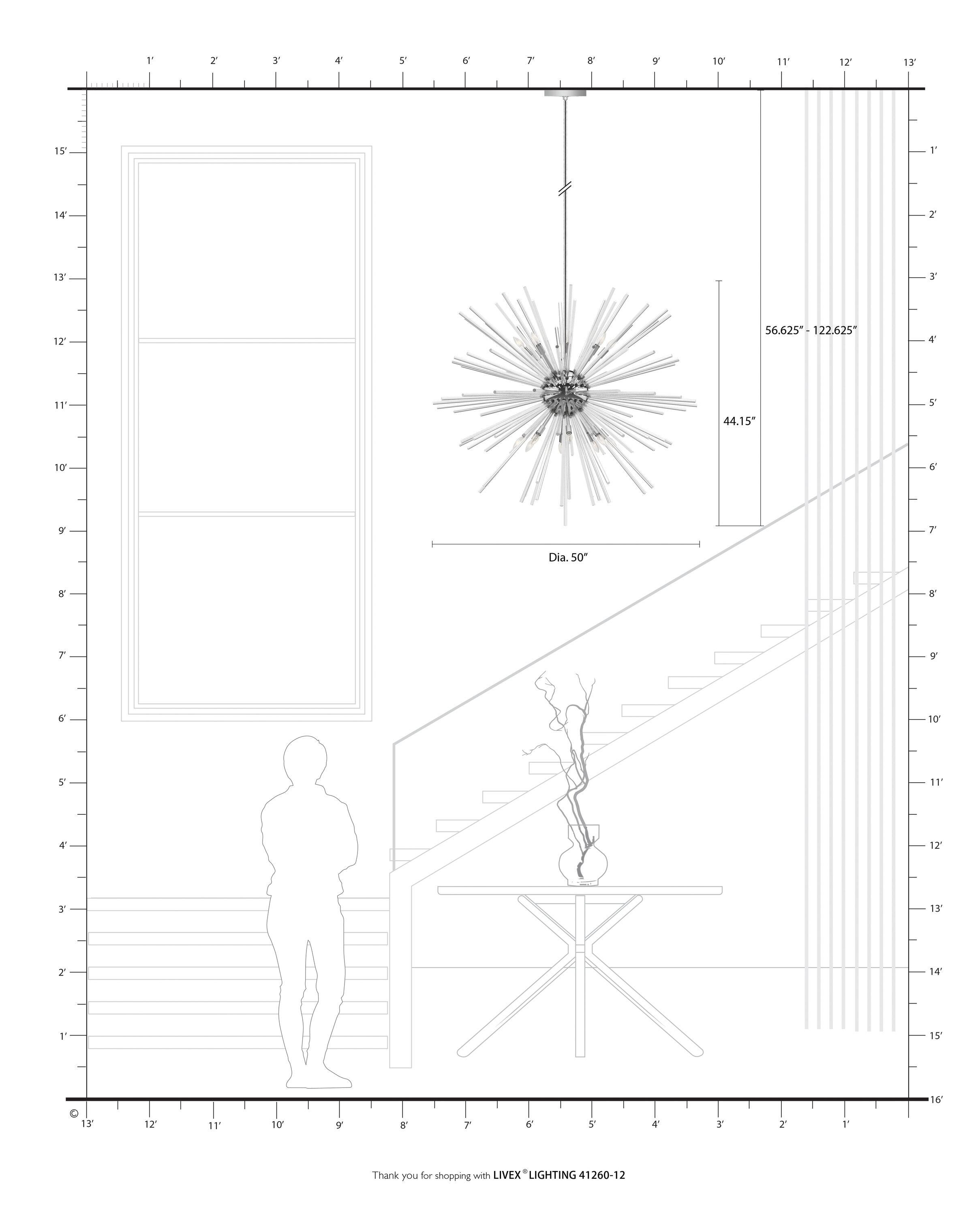 Livex Lighting Utopia 16 - Light Chandelier in  Satin Brass