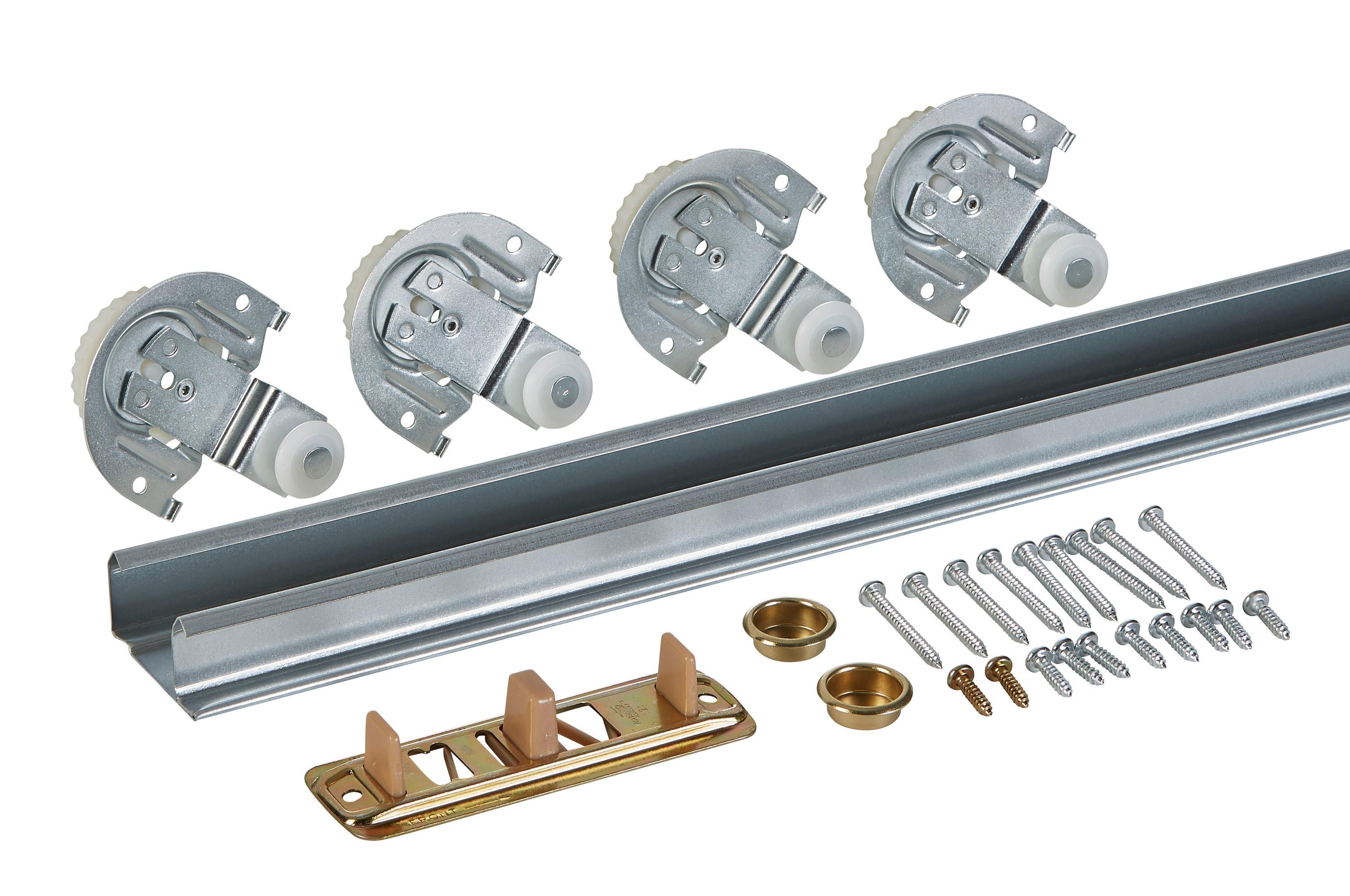 V770 By-Pass Door Hardware Set with Dial Action Hanger