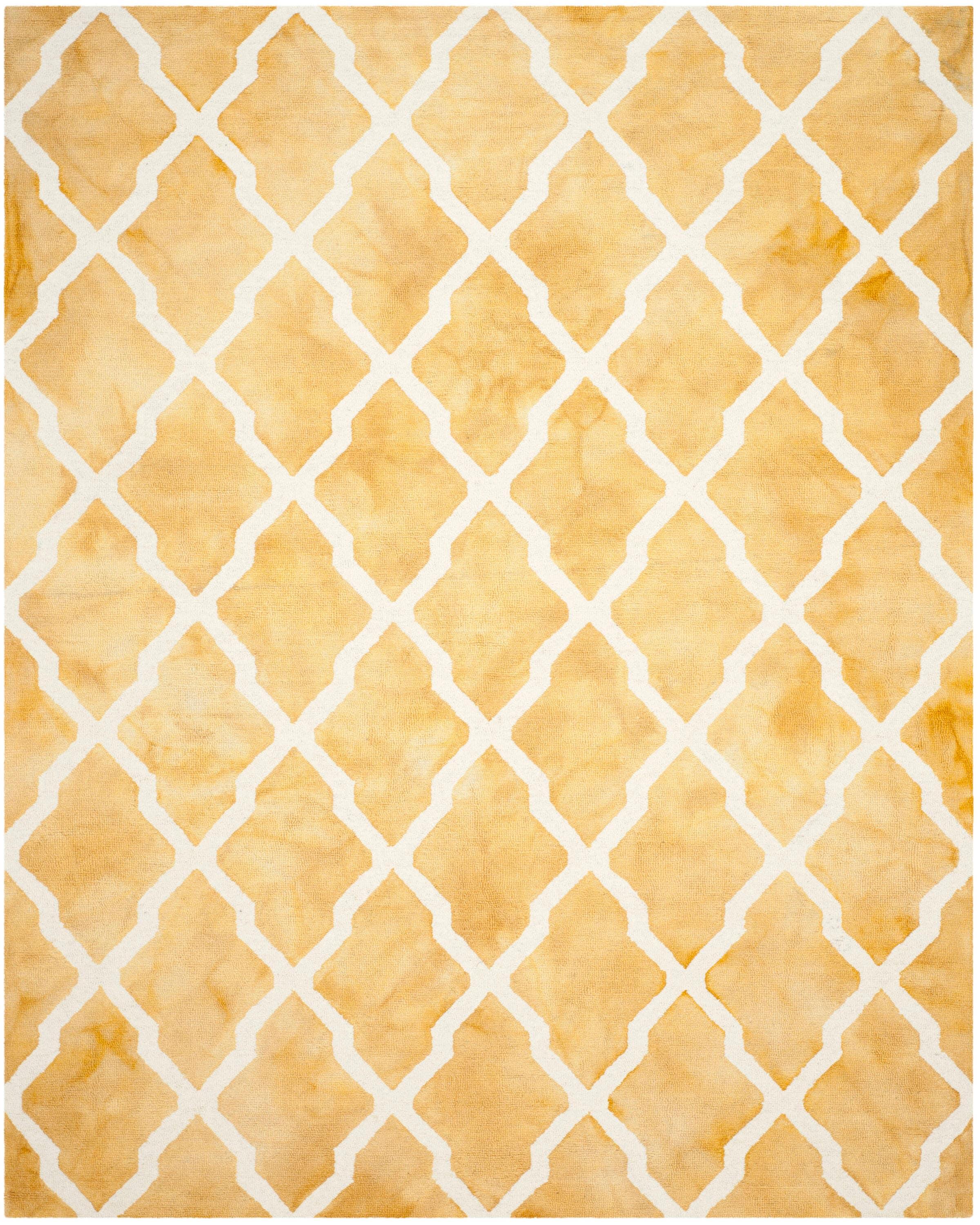 Dip Dye DDY540 Hand Tufted Indoor Area Rug - Gold/Ivory - 8'x10' - Safavieh