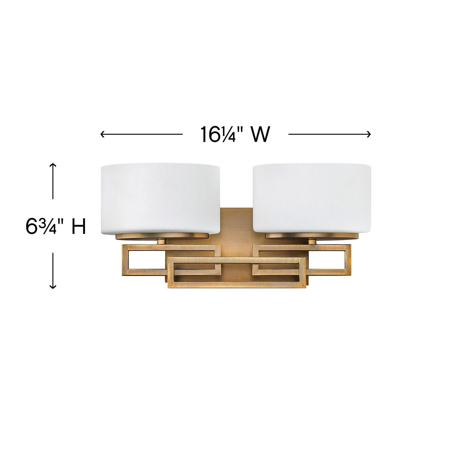5102BR-Hinkley Lighting-Lanza - 2 Light Bath Vanity in Transitional Style - 16.25 Inches Wide by 6.75 Inches High-Brushed Bronze Finish-Halogen