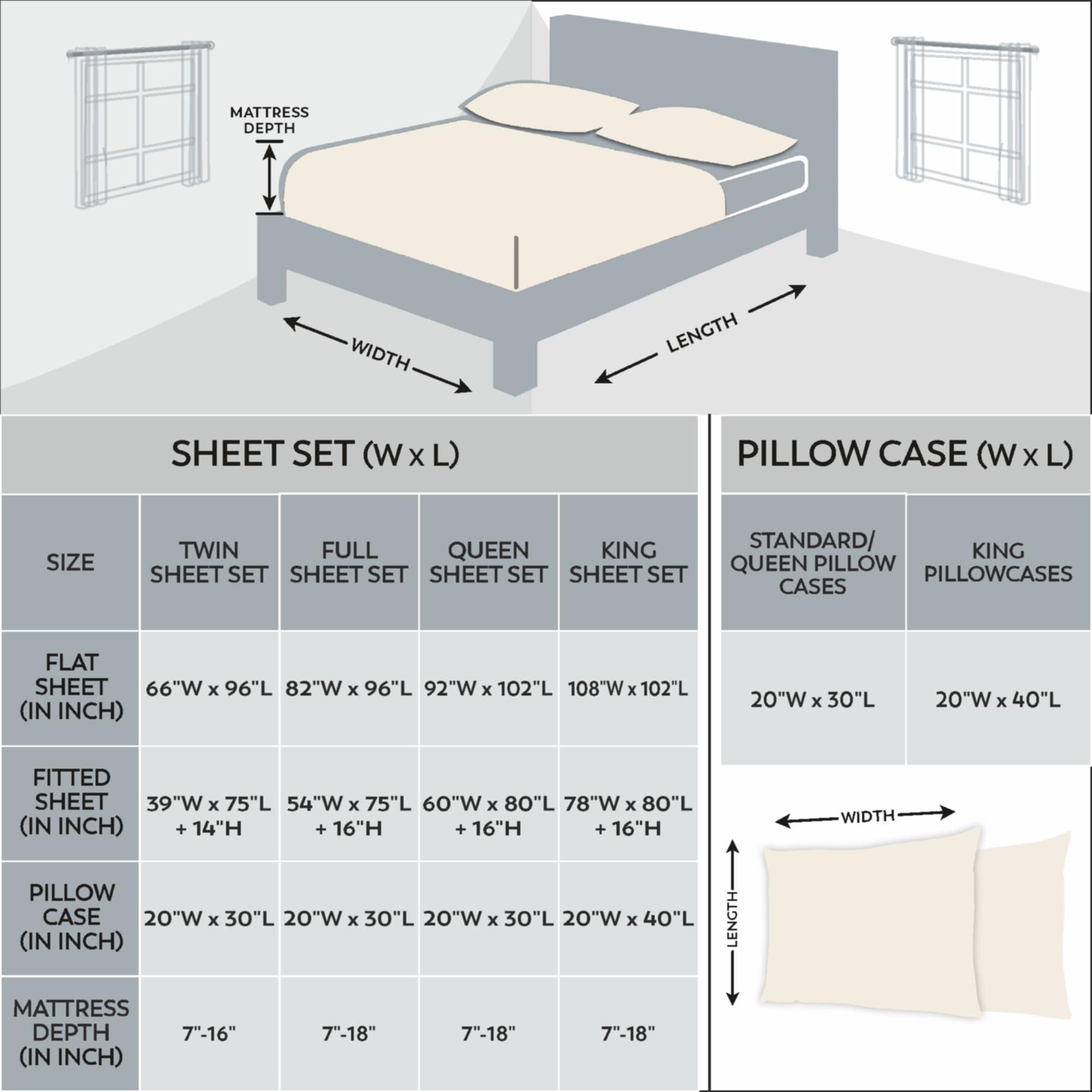 Organic 100% Cotton Breathable & Lightweight Deep Pocket Sheet Set