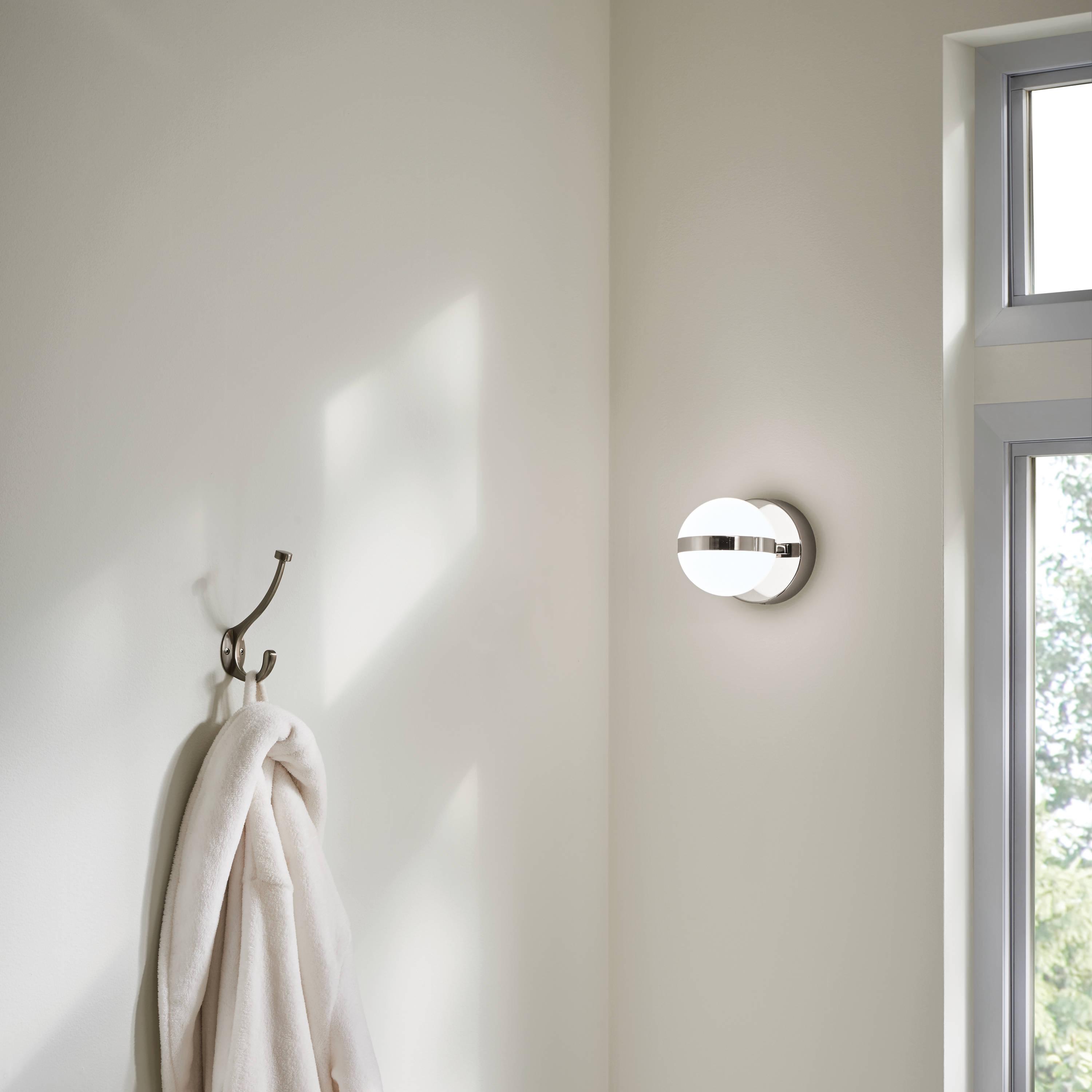 5.25 Inch 12W 1 Led Wall Sconce-Polished Nickel Finish Elan Lighting 85090Pn