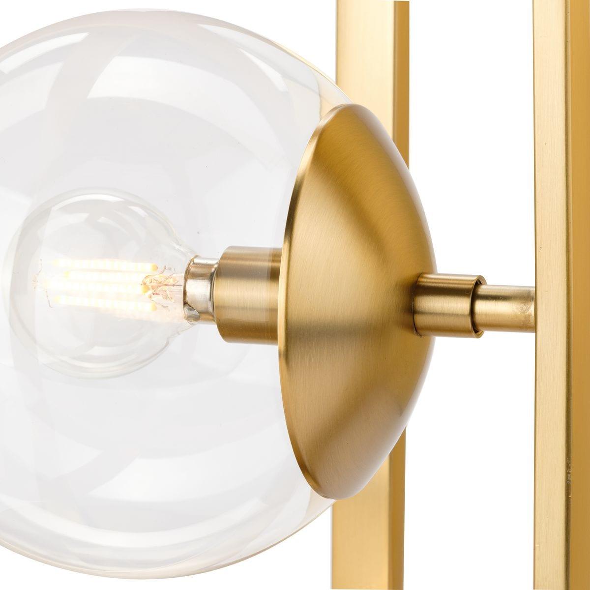 Progress Lighting Atwell 1-Light Semi-Flush Mount Ceiling Light, Brushed Bronze, Clear Globe Shade