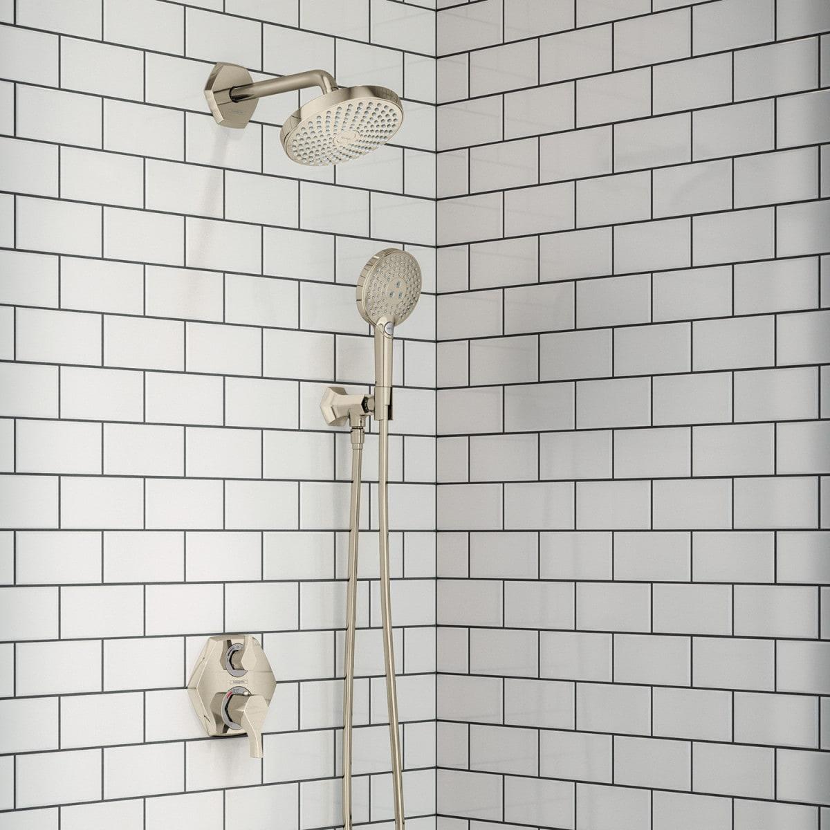 Hansgrohe Hansgrohe Locarno Transitional 2-Handle 7-Inch Wide , Temperature Memory, Thermostatic Valve Trim Only, With Diverter In Chrome, 04820000 04820830