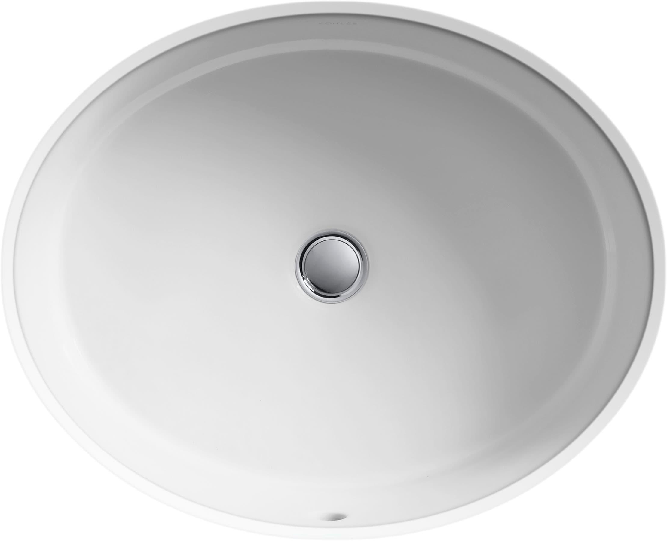 Verticyl Ceramic Oval Undermount Bathroom Sink with Overflow