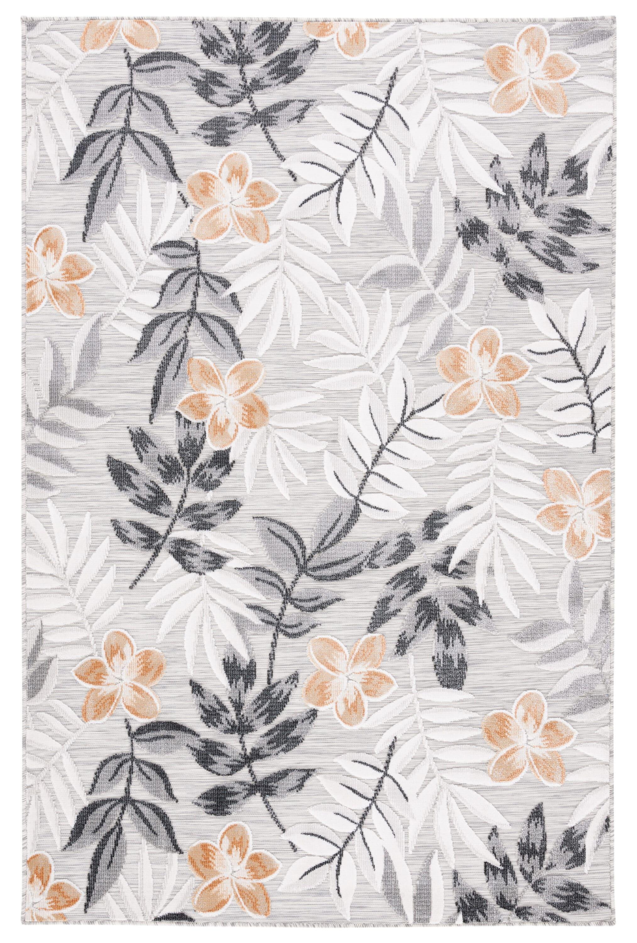 Cabana CBN405 Loomed Indoor/Outdoor Area Rug - Grey/Ivory - 5'1"x7'6" - Safavieh